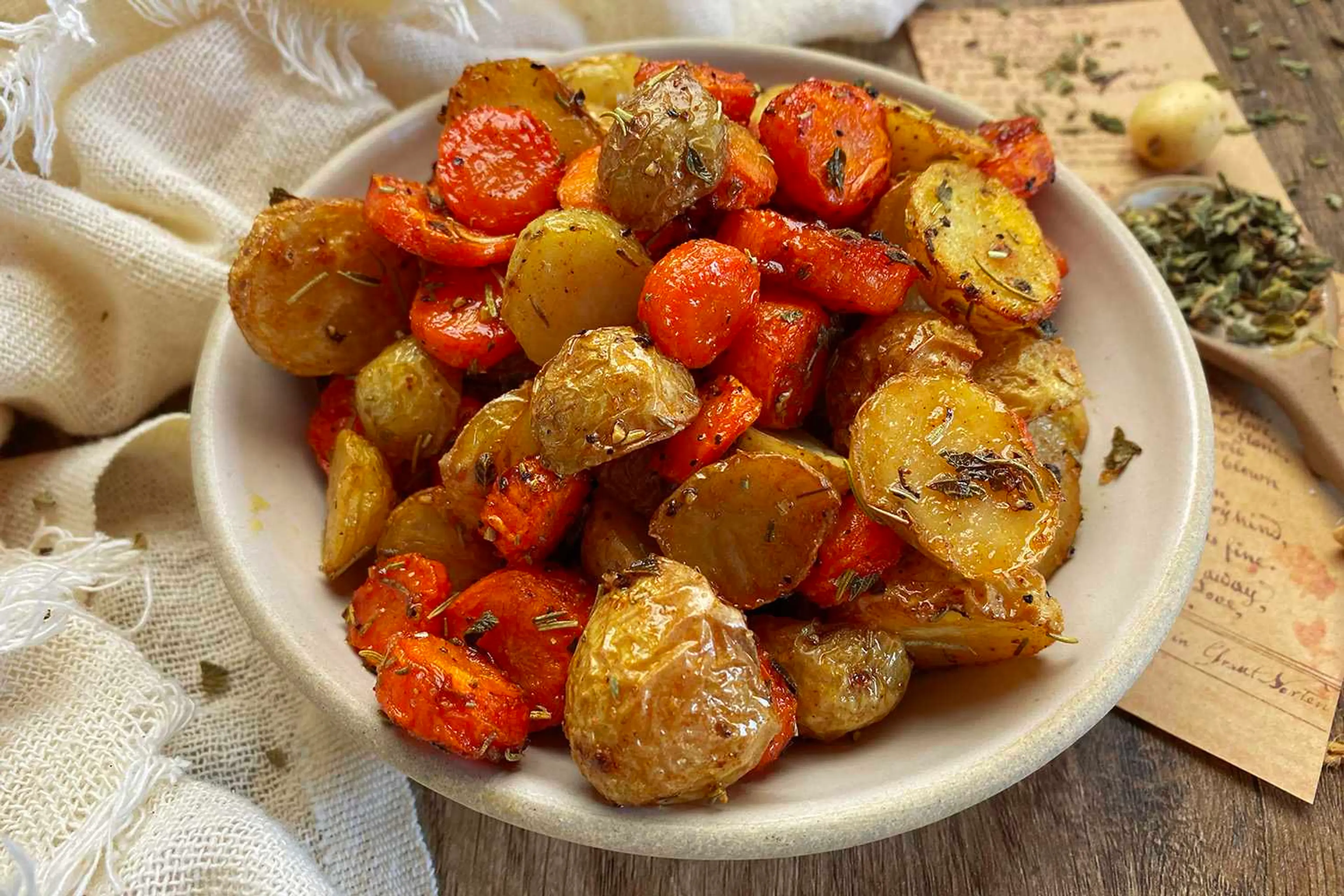 Air Fryer Carrots and Potatoes