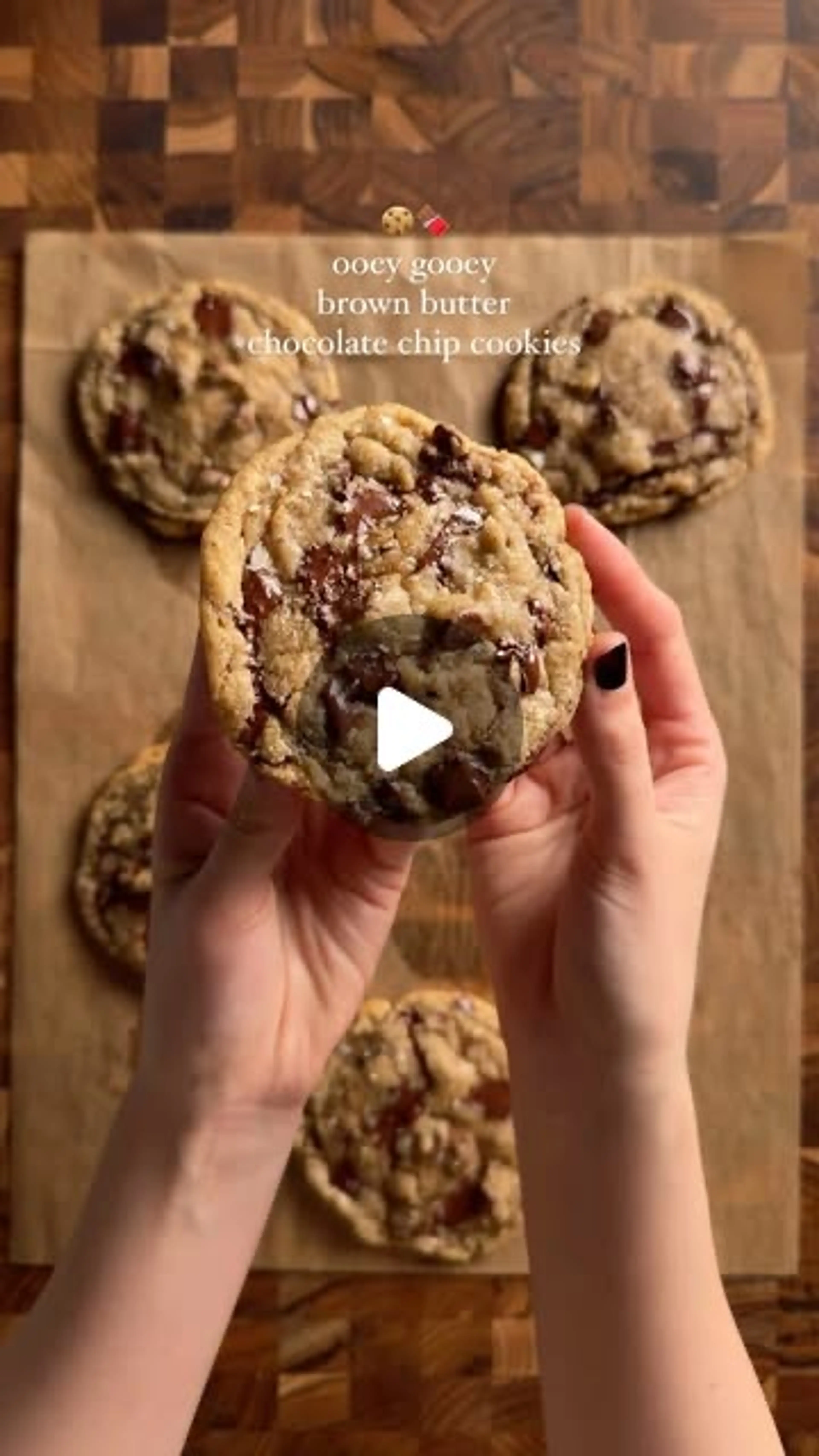Ooey Gooey Brown Butter Chocolate Chip Cookies