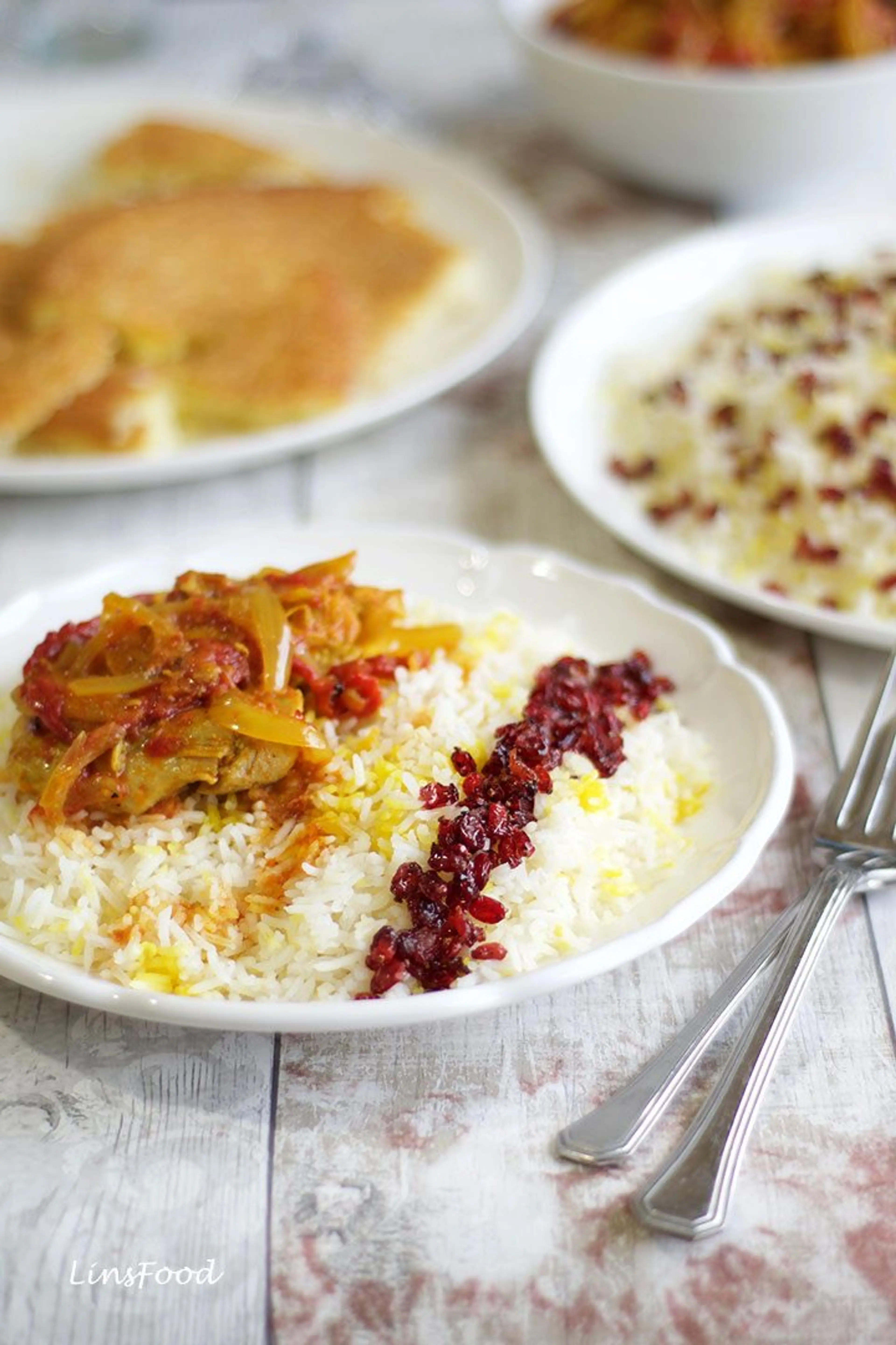 Zereshk Polo Morgh (Persian Barberry Rice with Chicken)