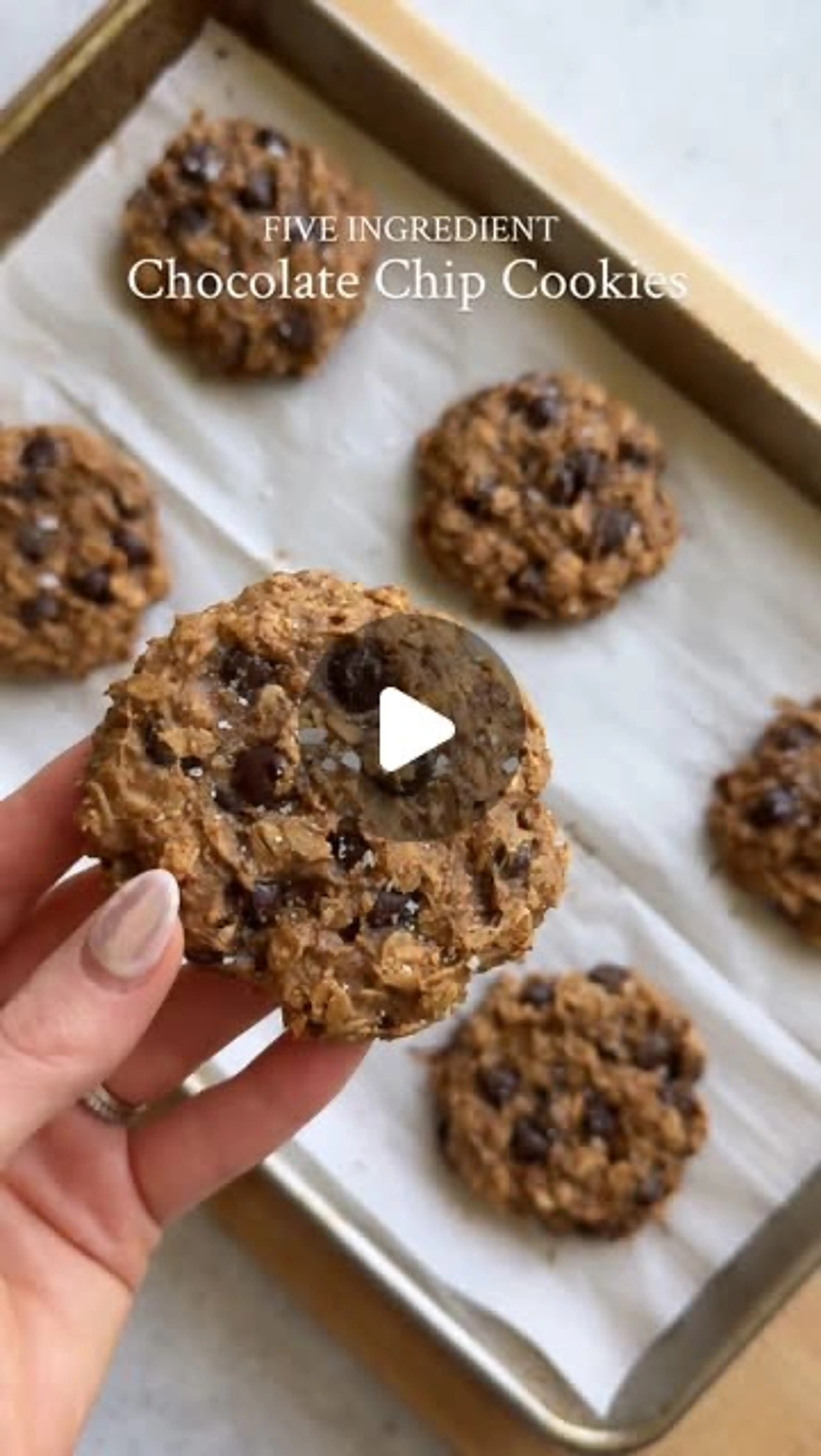 5 Ingredient, Healthier Chocolate Chip Cookies