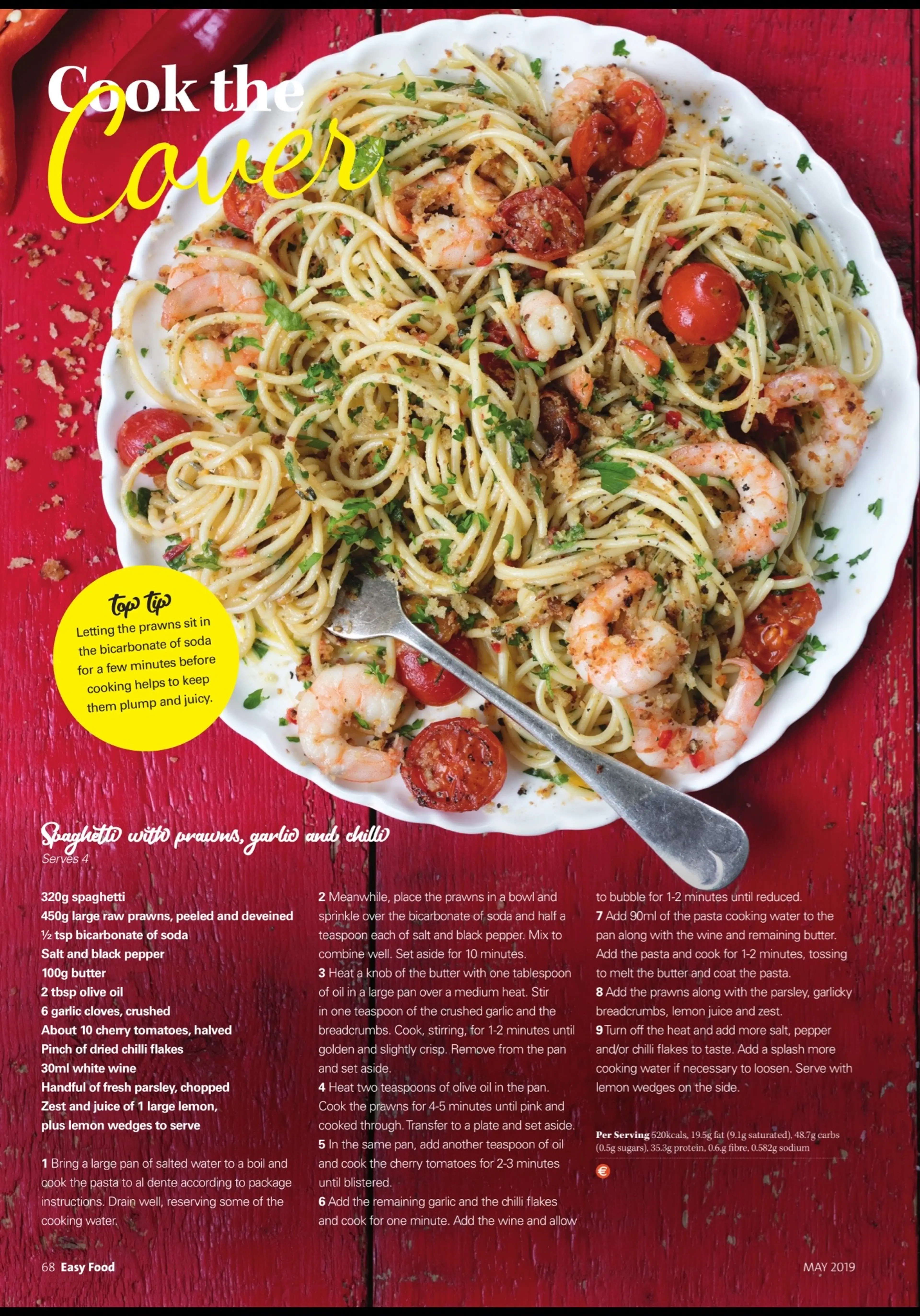 Spaghetti With Prawns, Garlic And Chilli