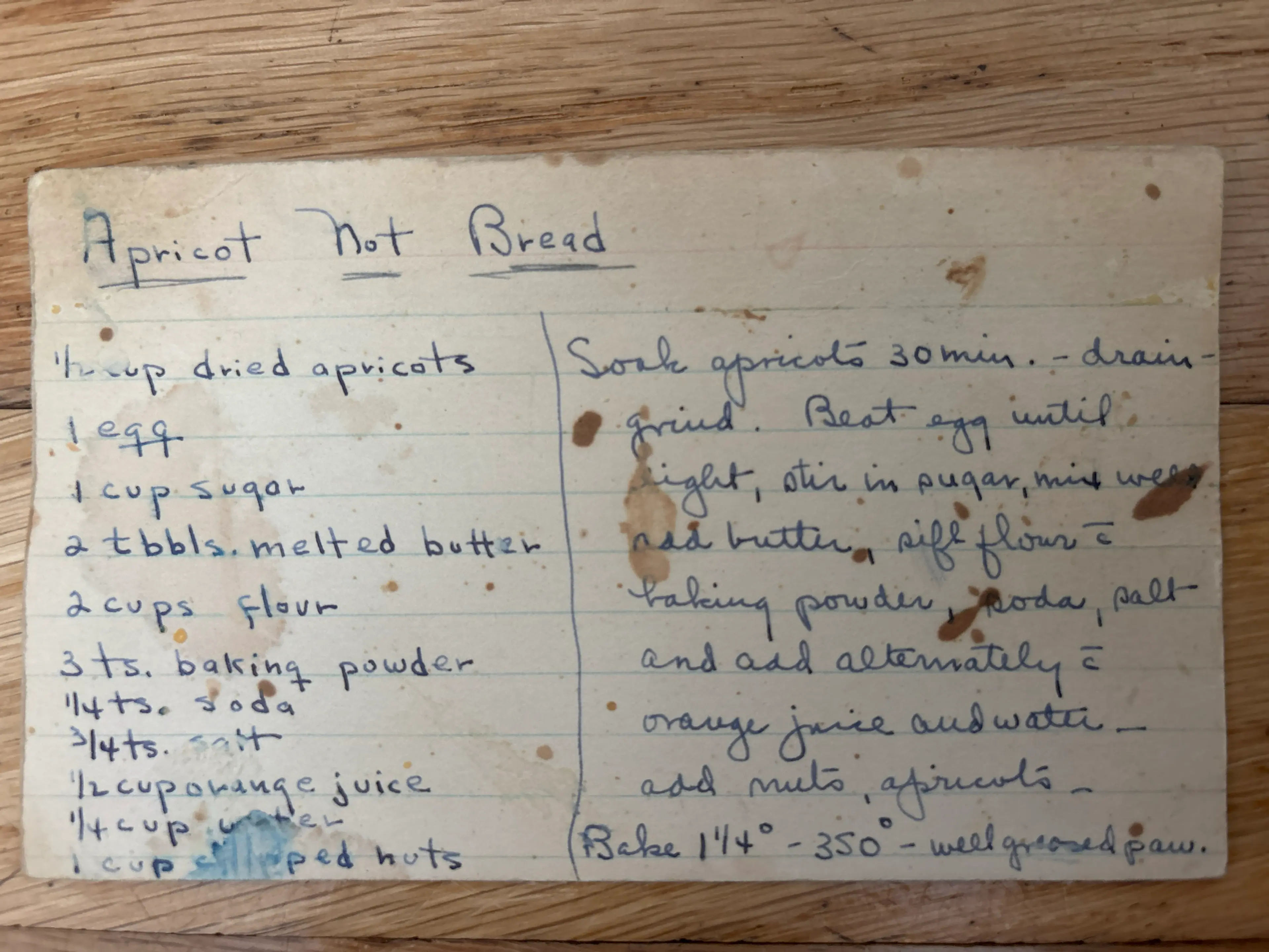 Apricot Nut Bread