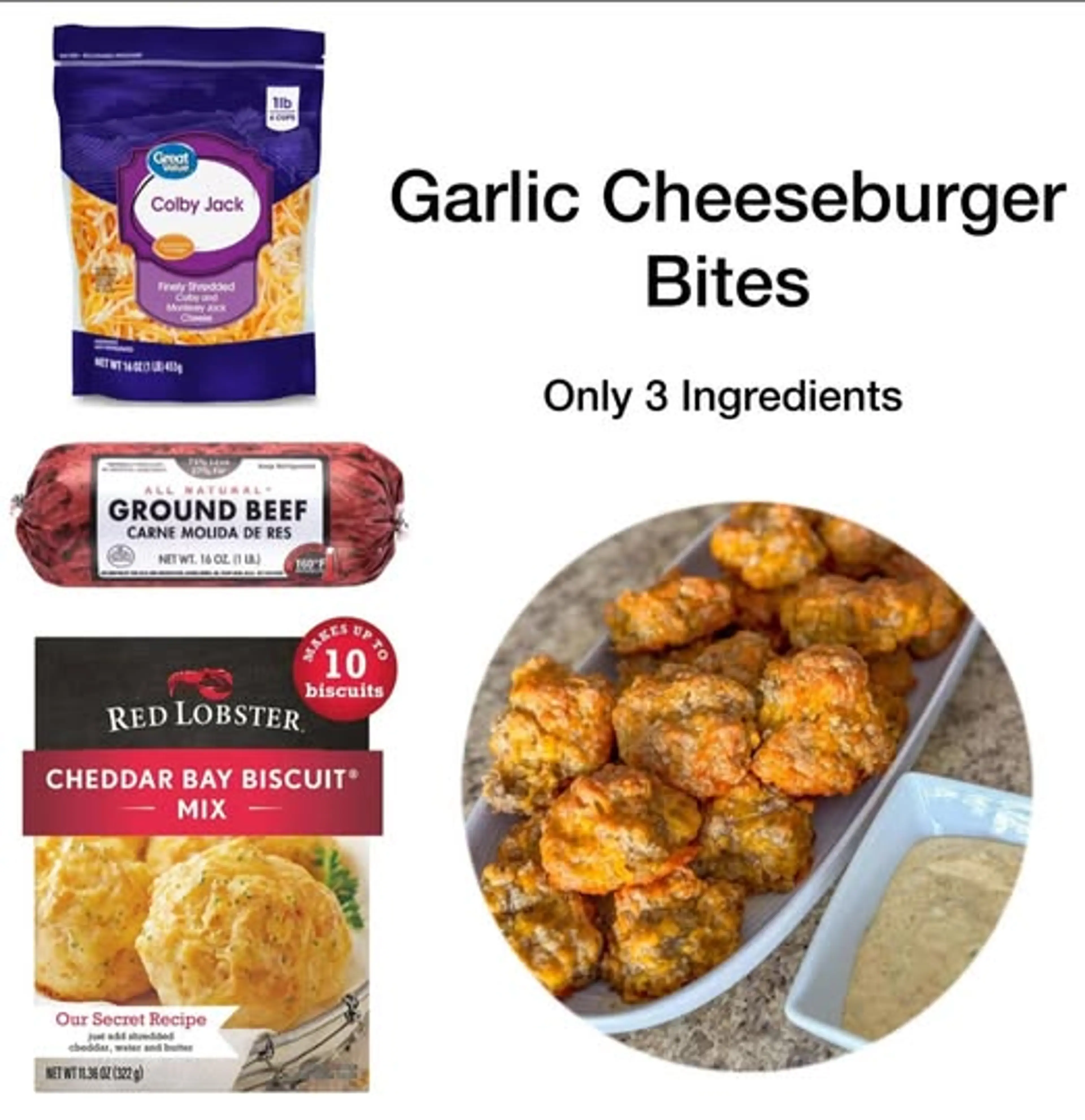 Garlic Cheeseburger Bite