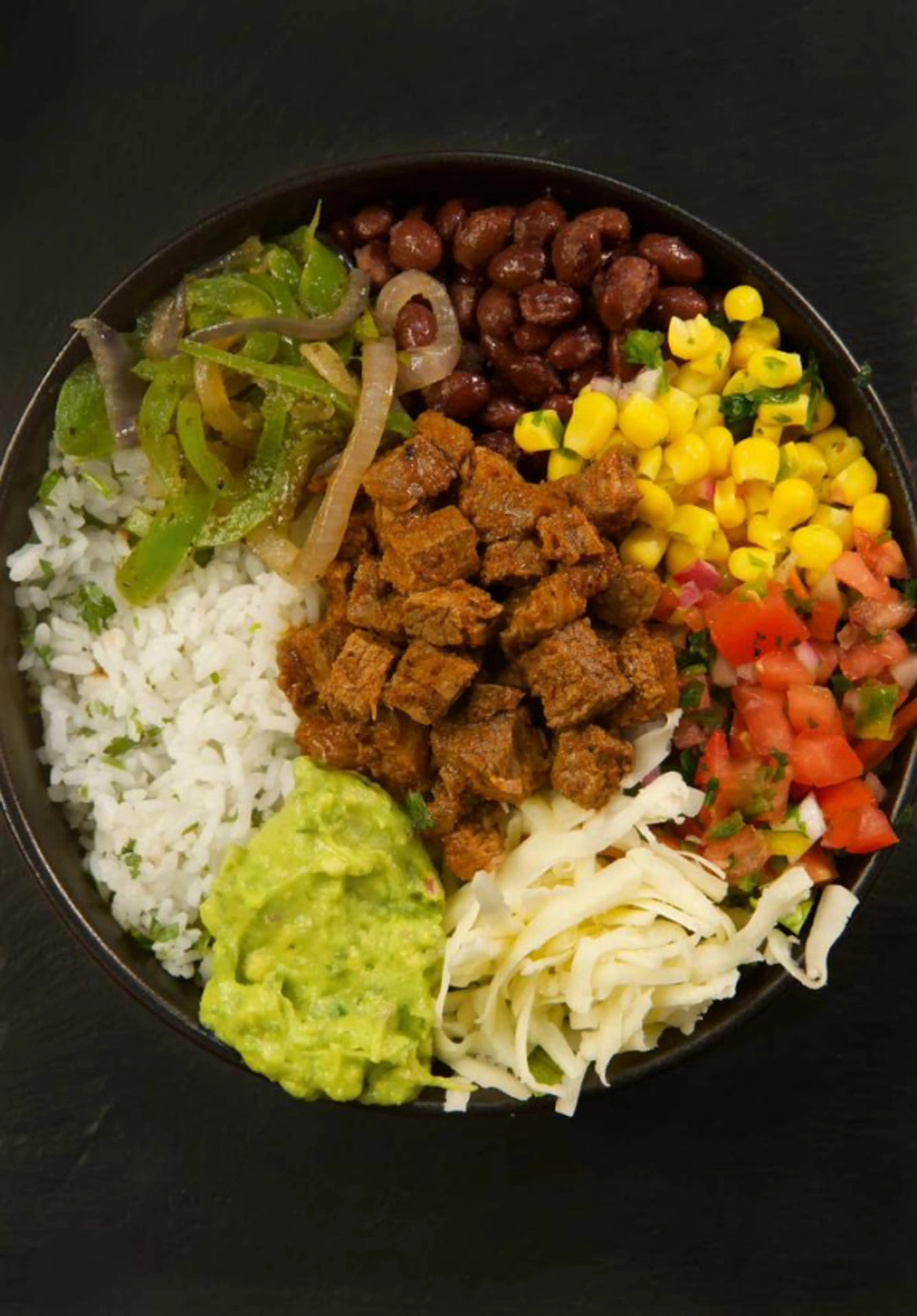 Homemade Chipotle-style Steak Burrito Bowls  with Vinaigrett