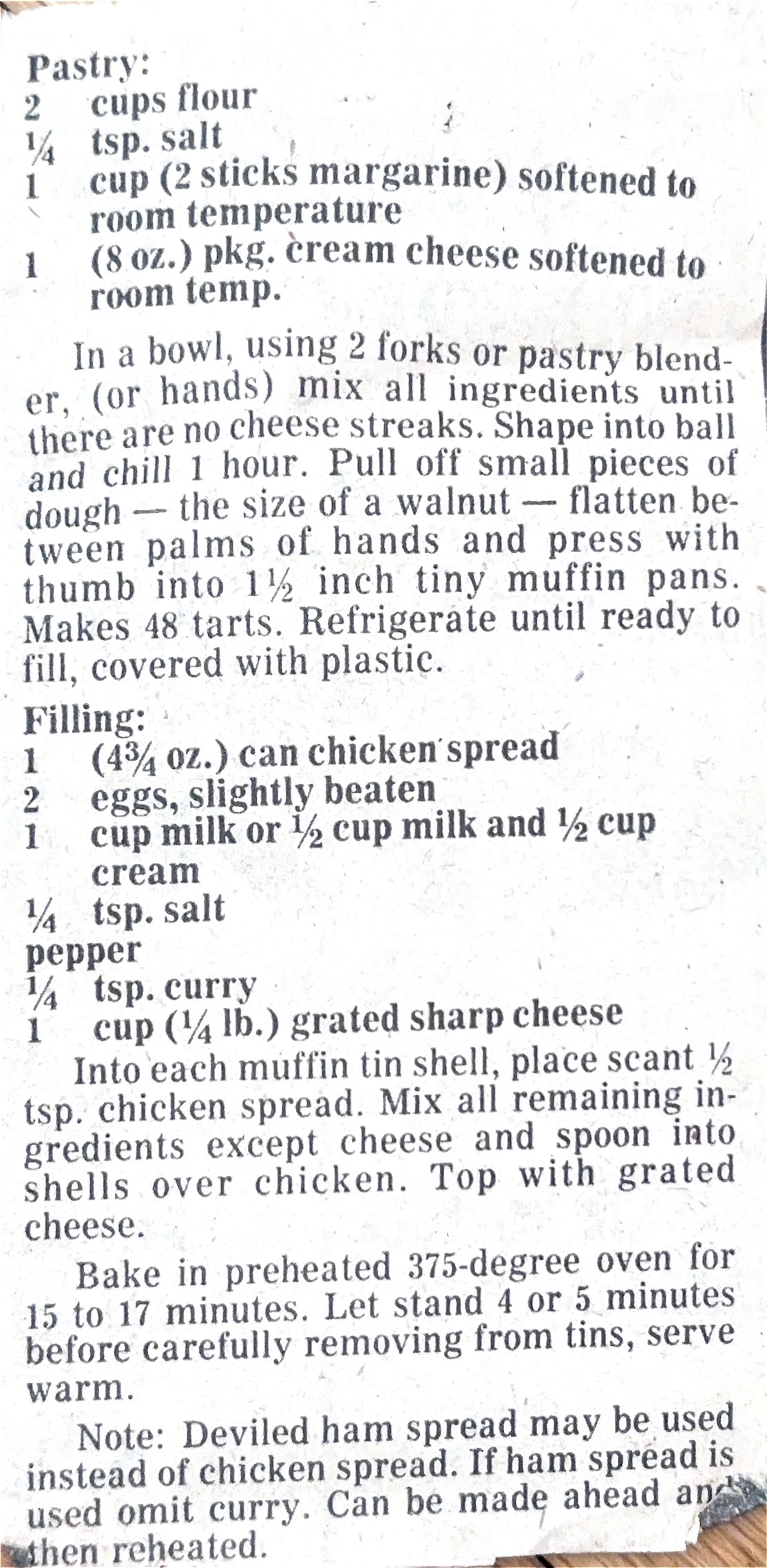 Chicken Tart