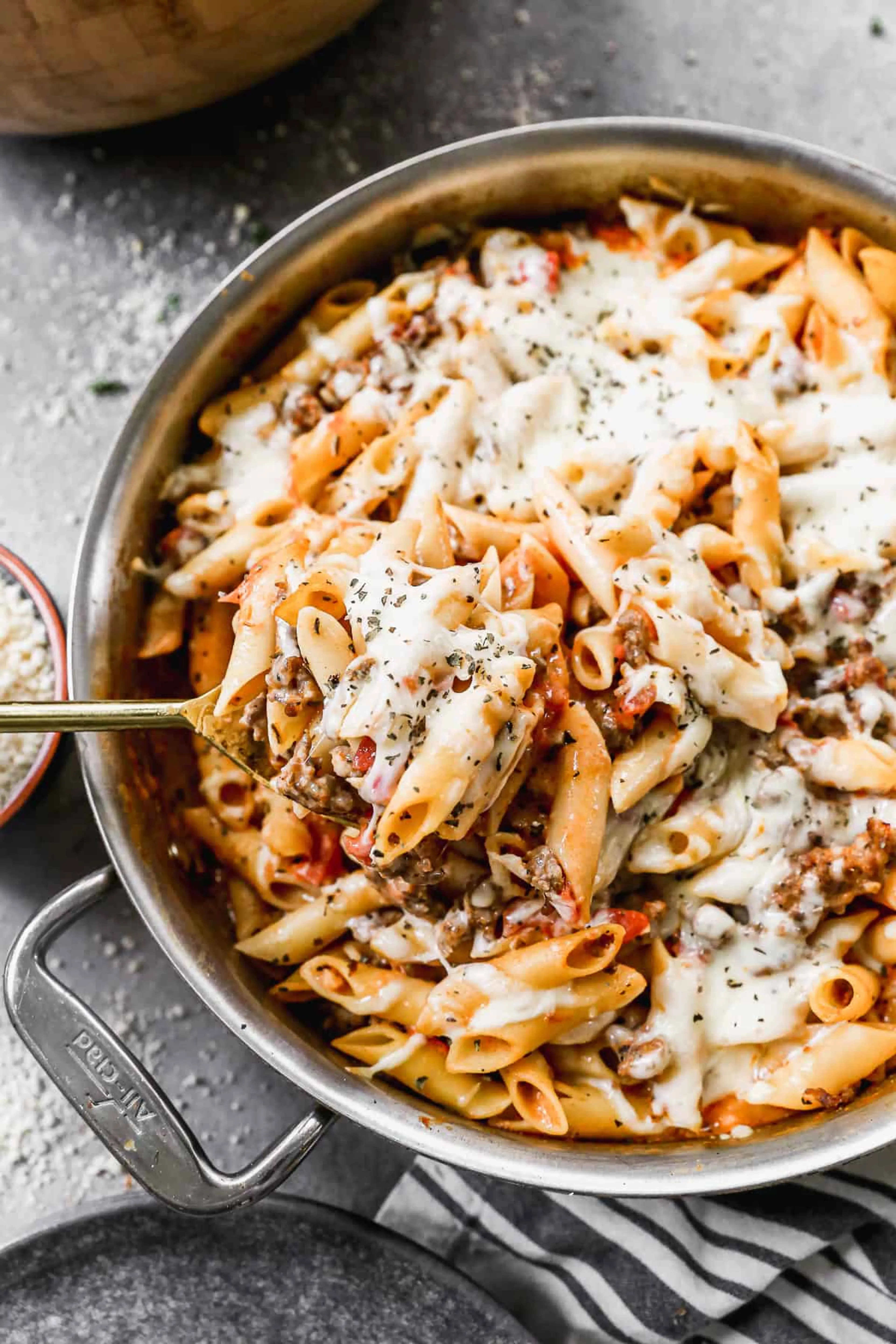 One Pan Baked Ziti