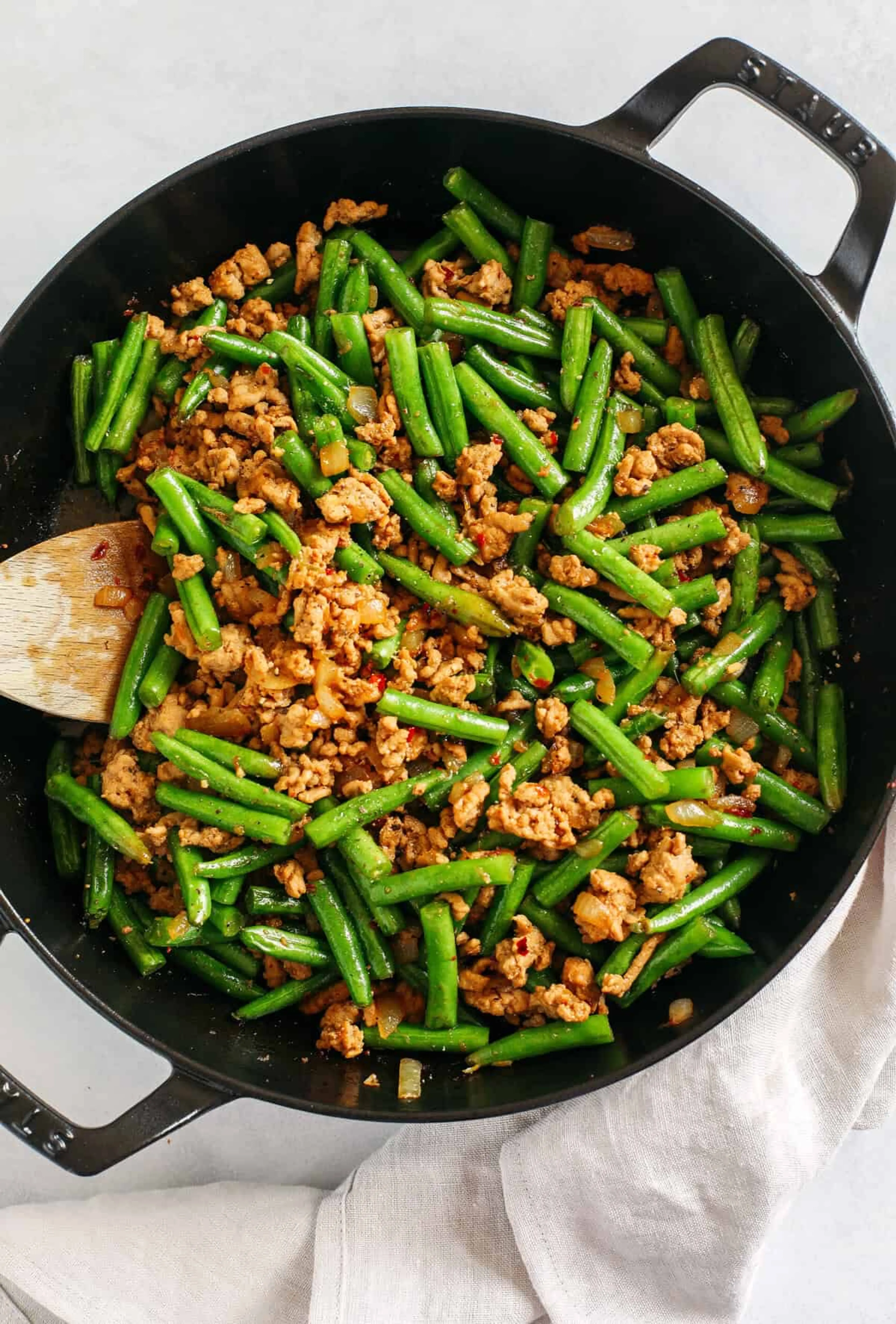 Asian Ground Turkey and Green Bean Stir Fry