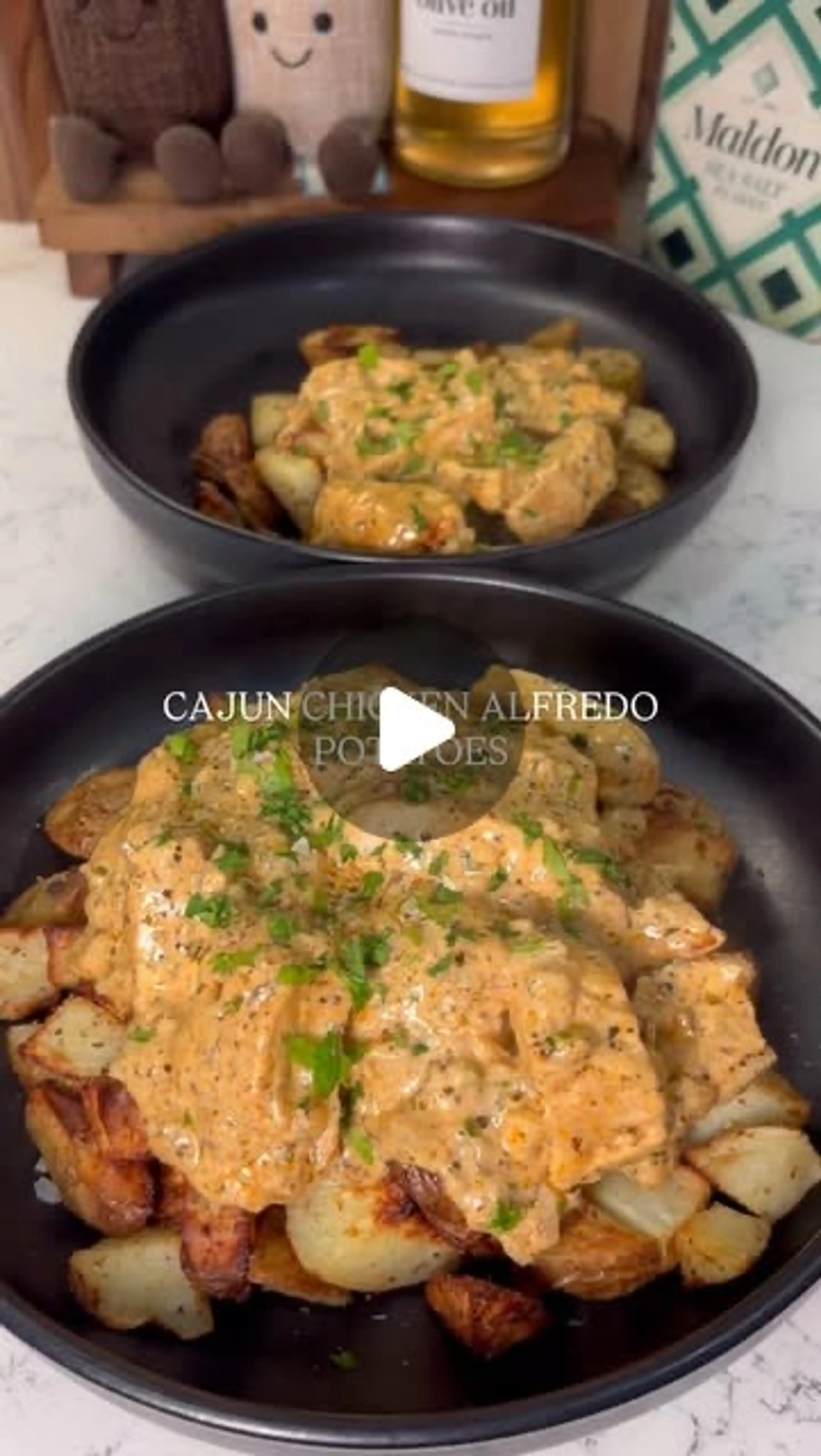 Cajun Chicken Alfredo Potatoes