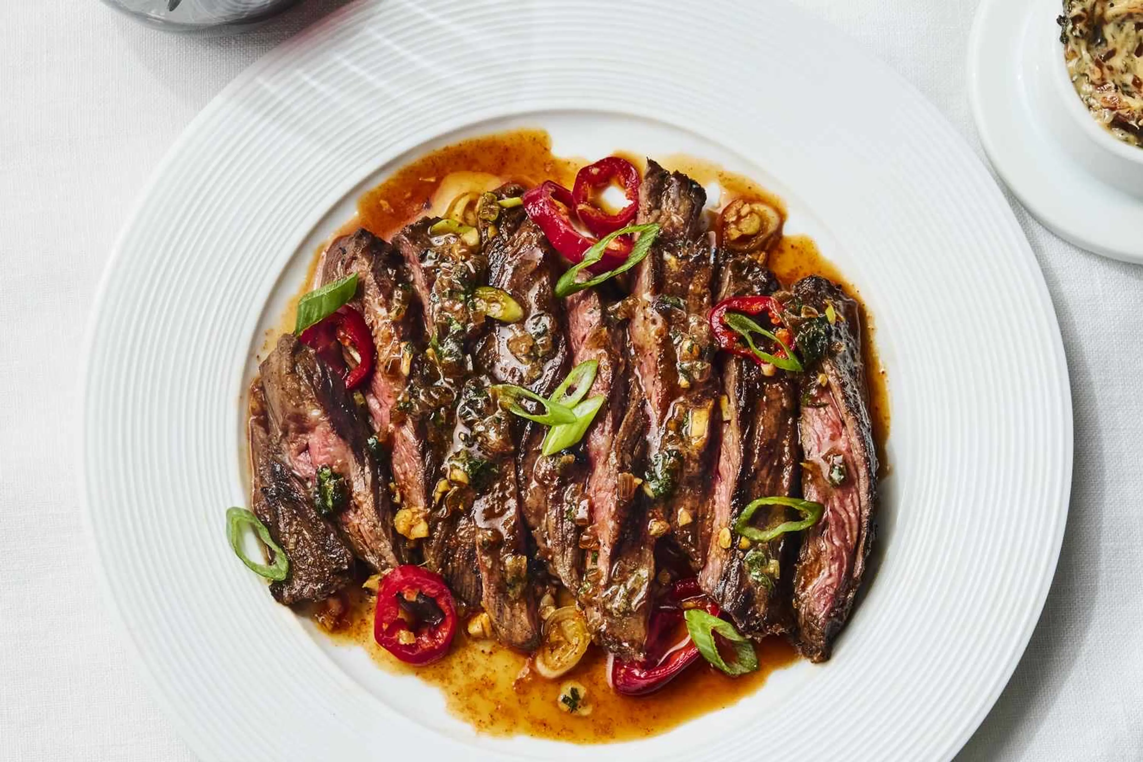 Skirt Steak with Shiso-Shallot Butter