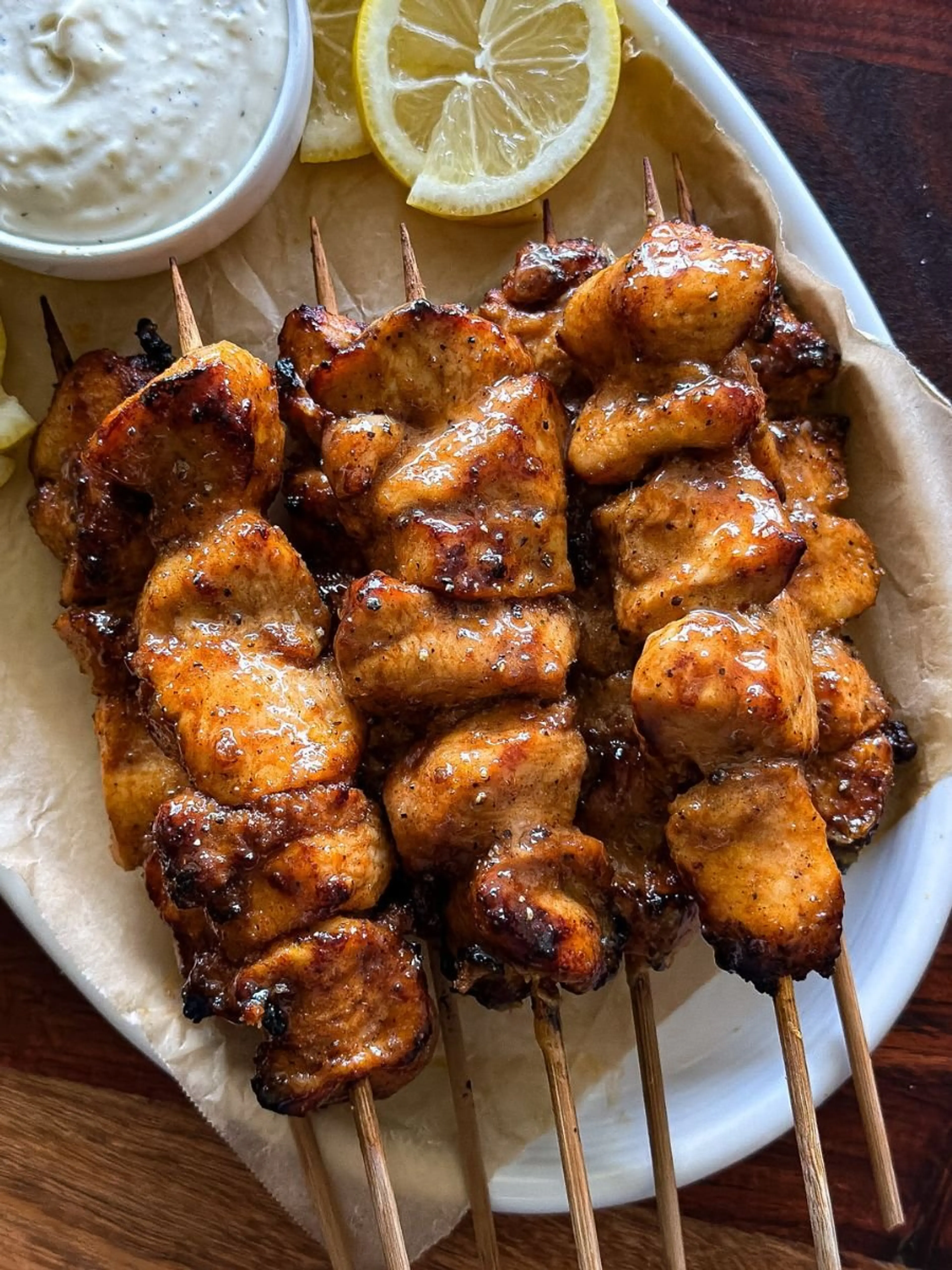 Air Fryer Lemon Pepper Chicken Skewers