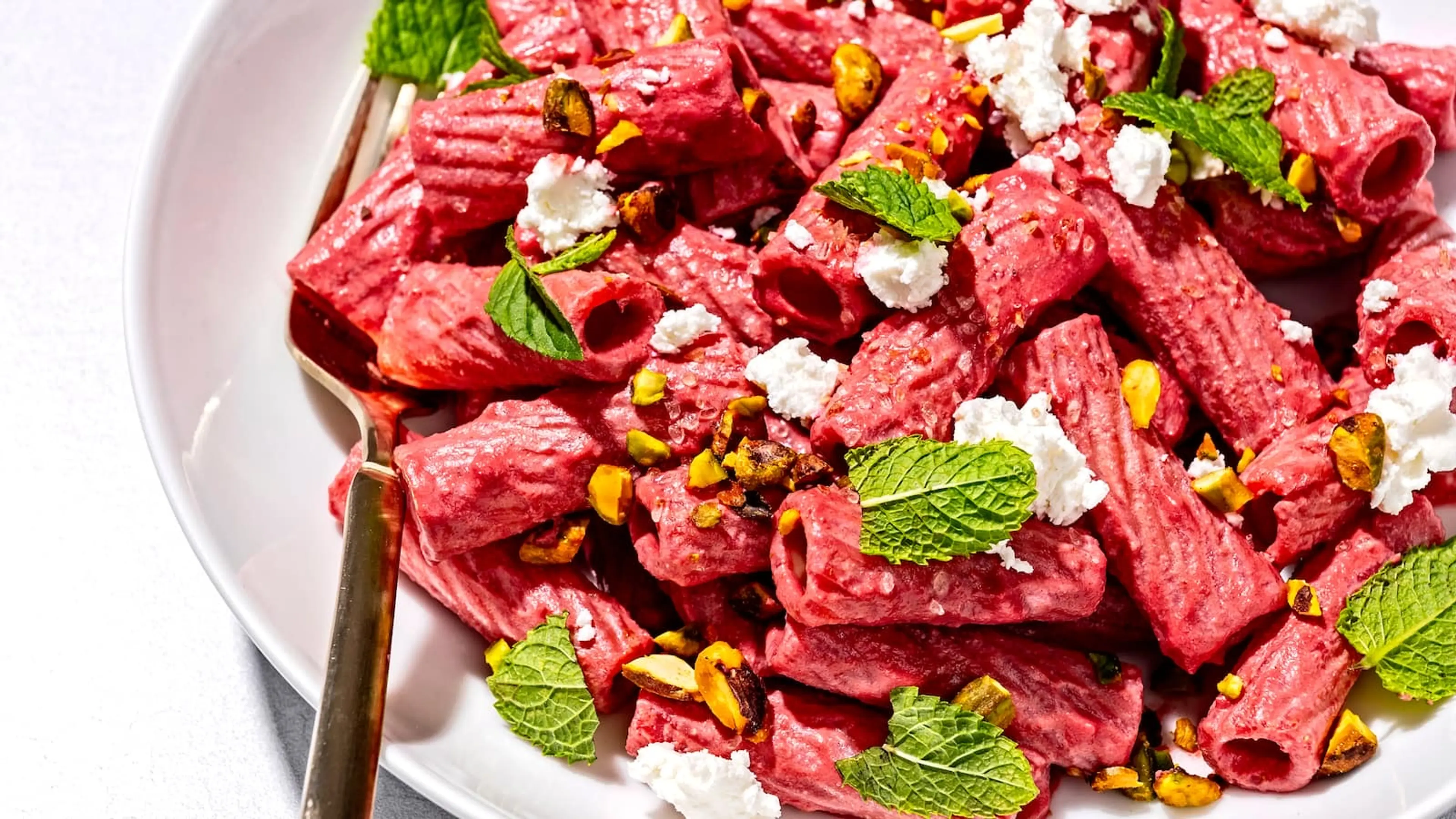 Beet and Goat Cheese Pasta