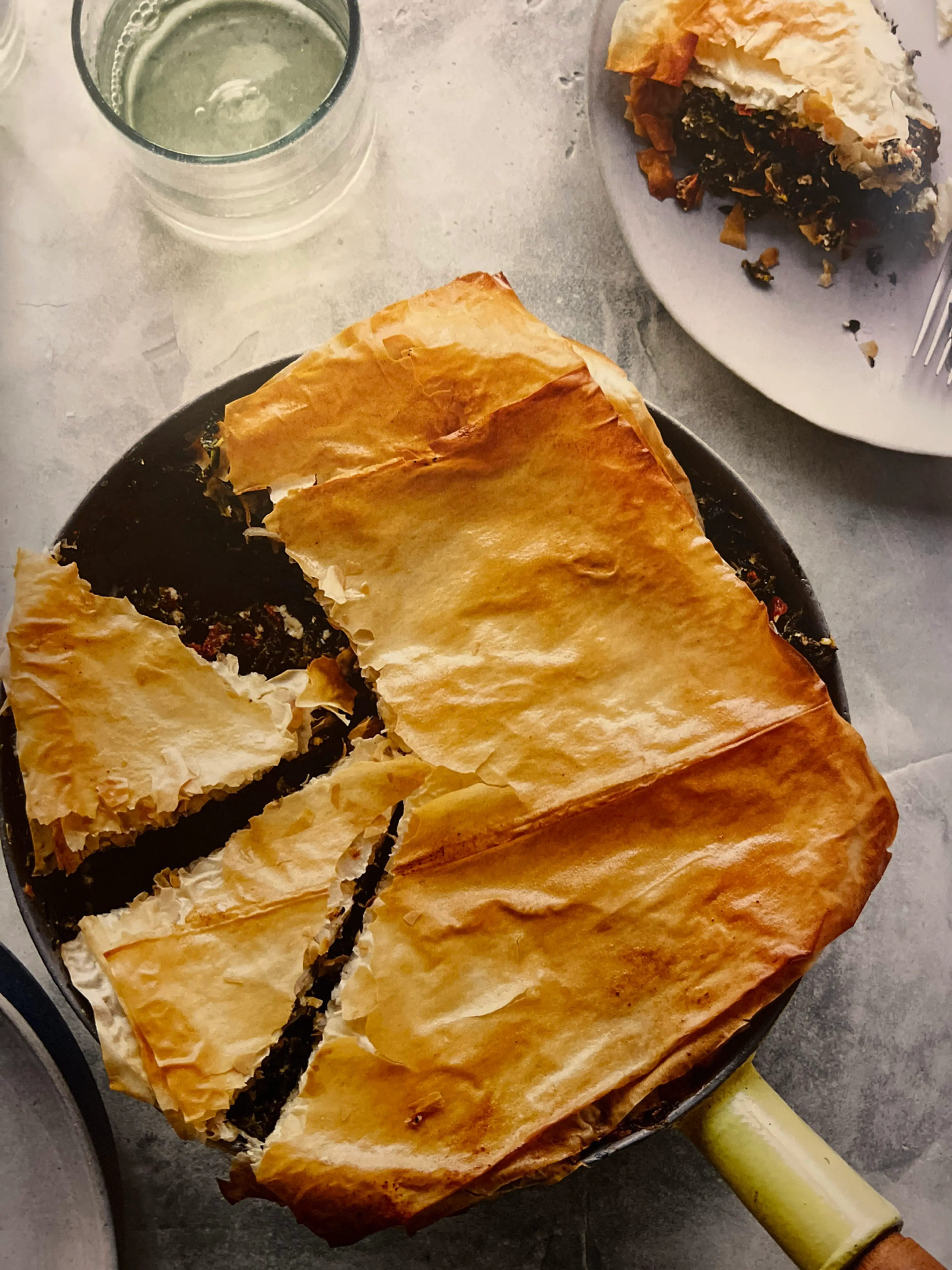 Skillet Spinach and Feta Pie