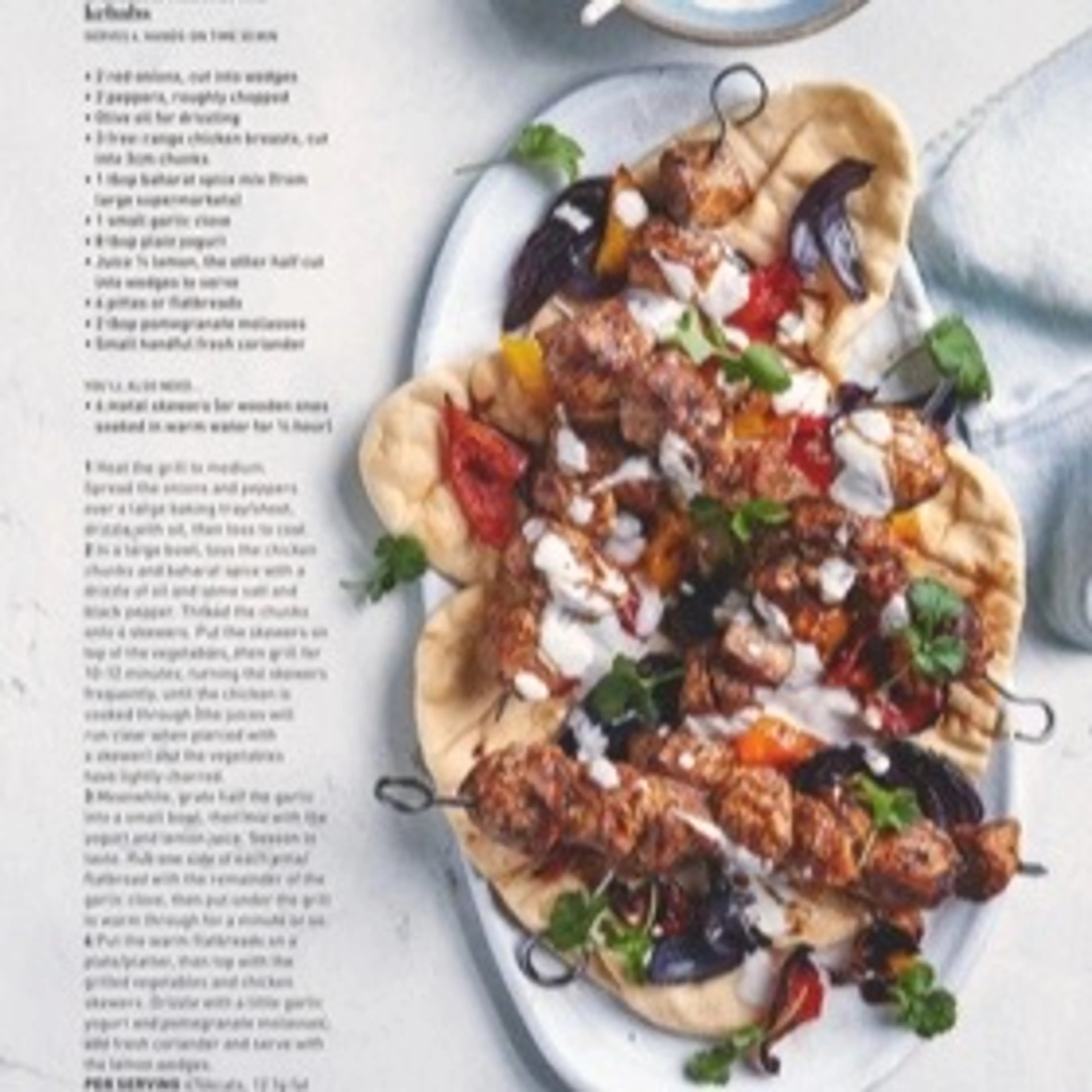 Chicken shawarna kebabs