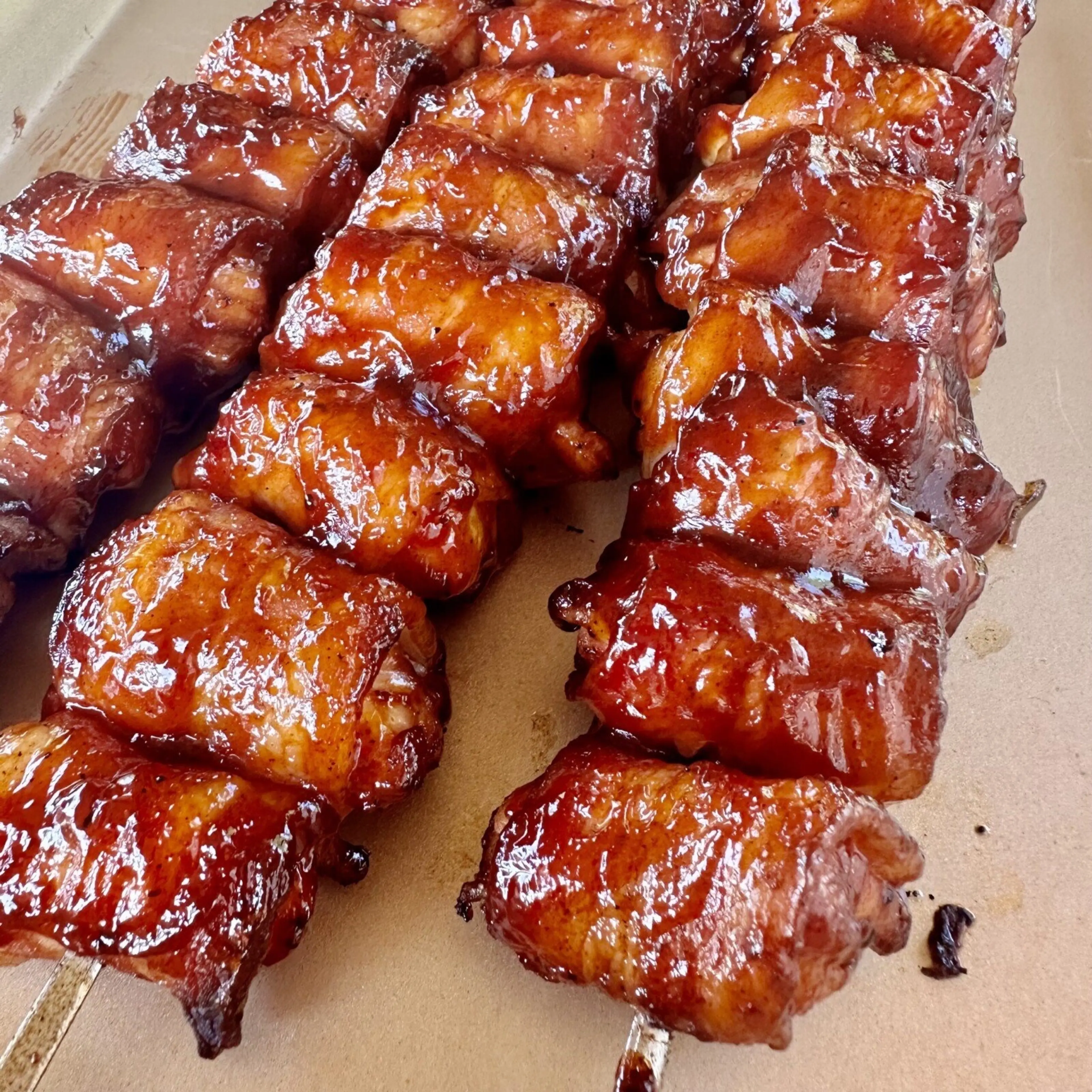 Bacon Wrapped Chicken Skewers