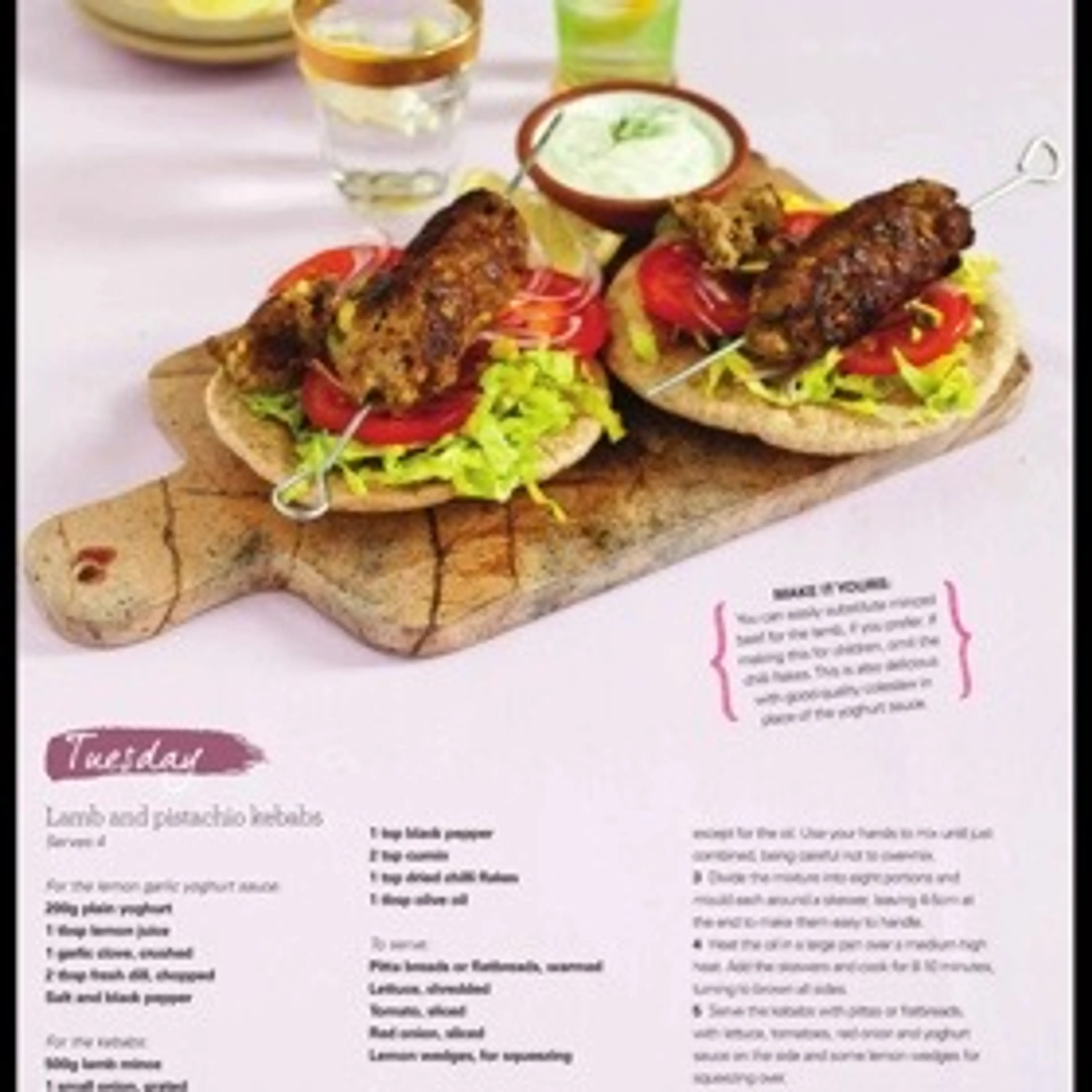 Lamb and pistachio kebabs