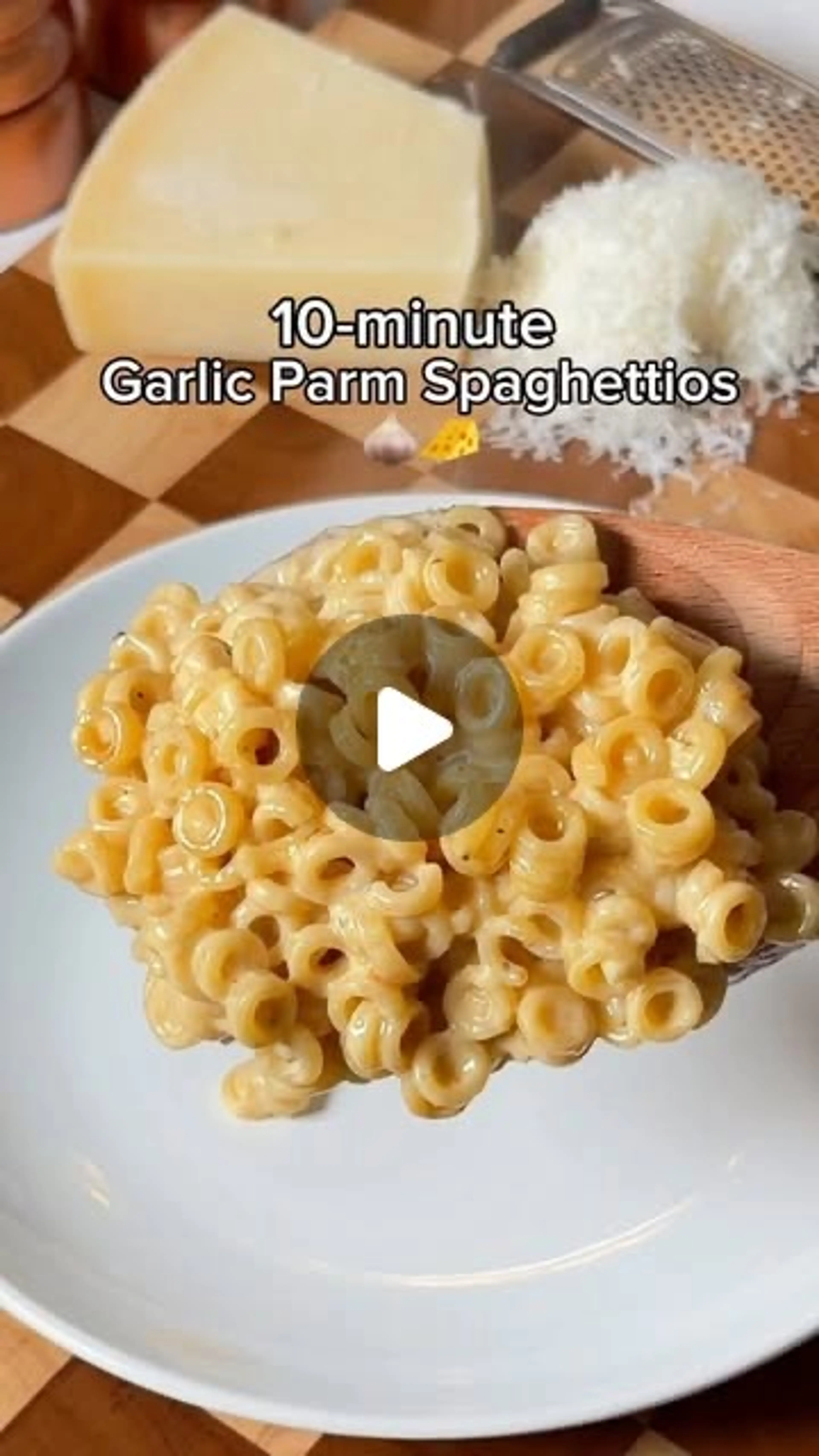 One Pot Garlic Parm Cheesy Spaghettios