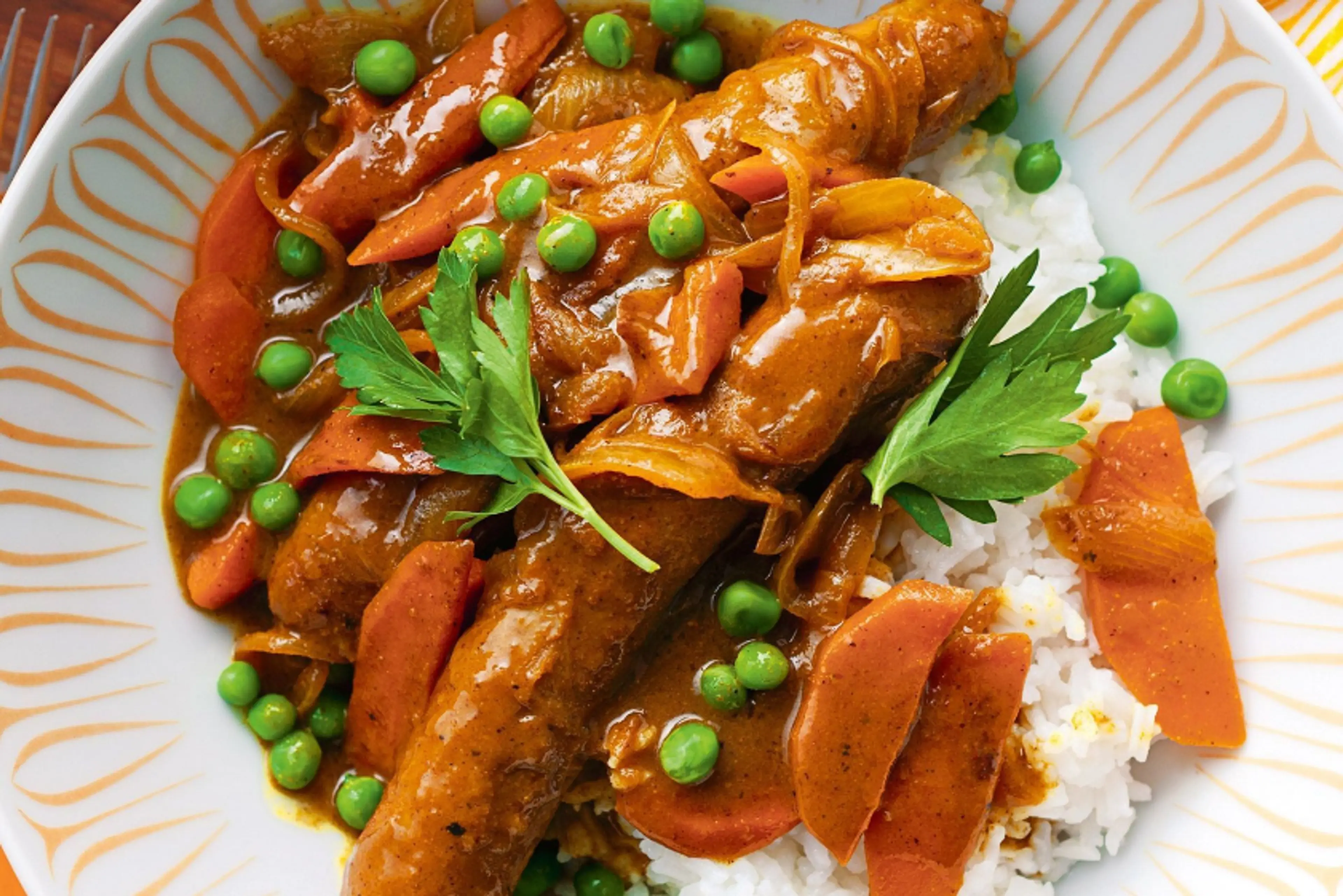 Curried sausages recipe