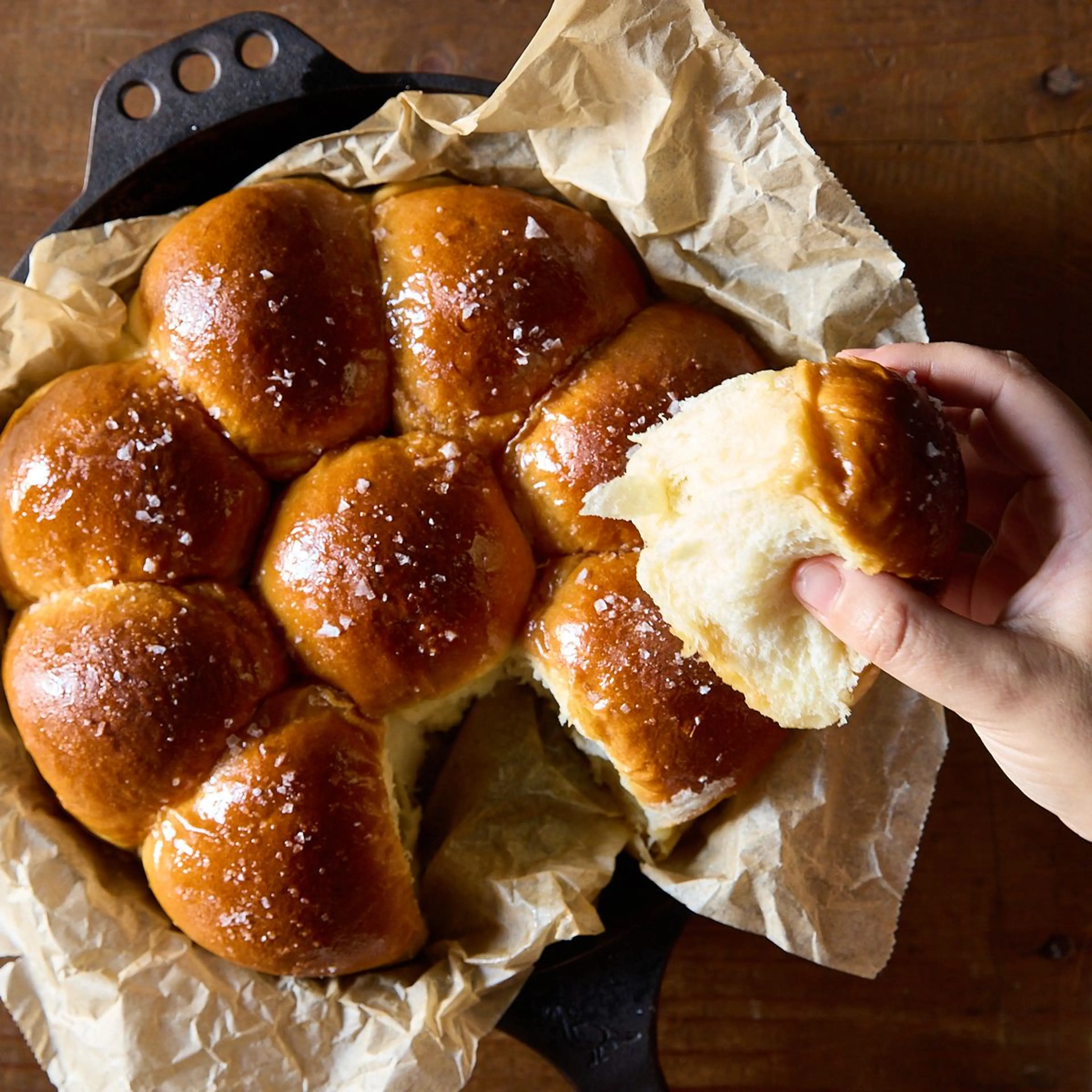 Milk Buns with Salted Maple Butter
