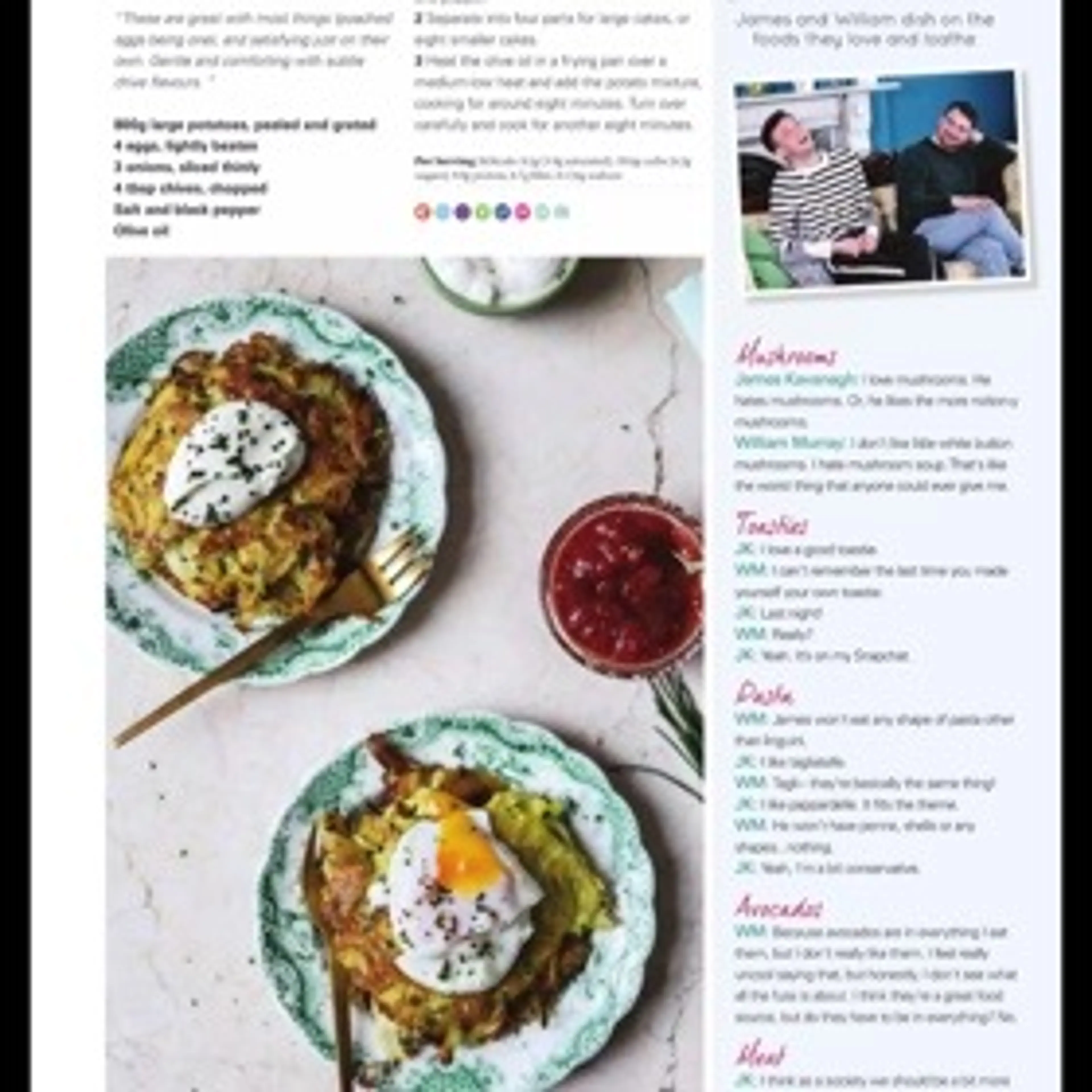 Potato and chive cakes