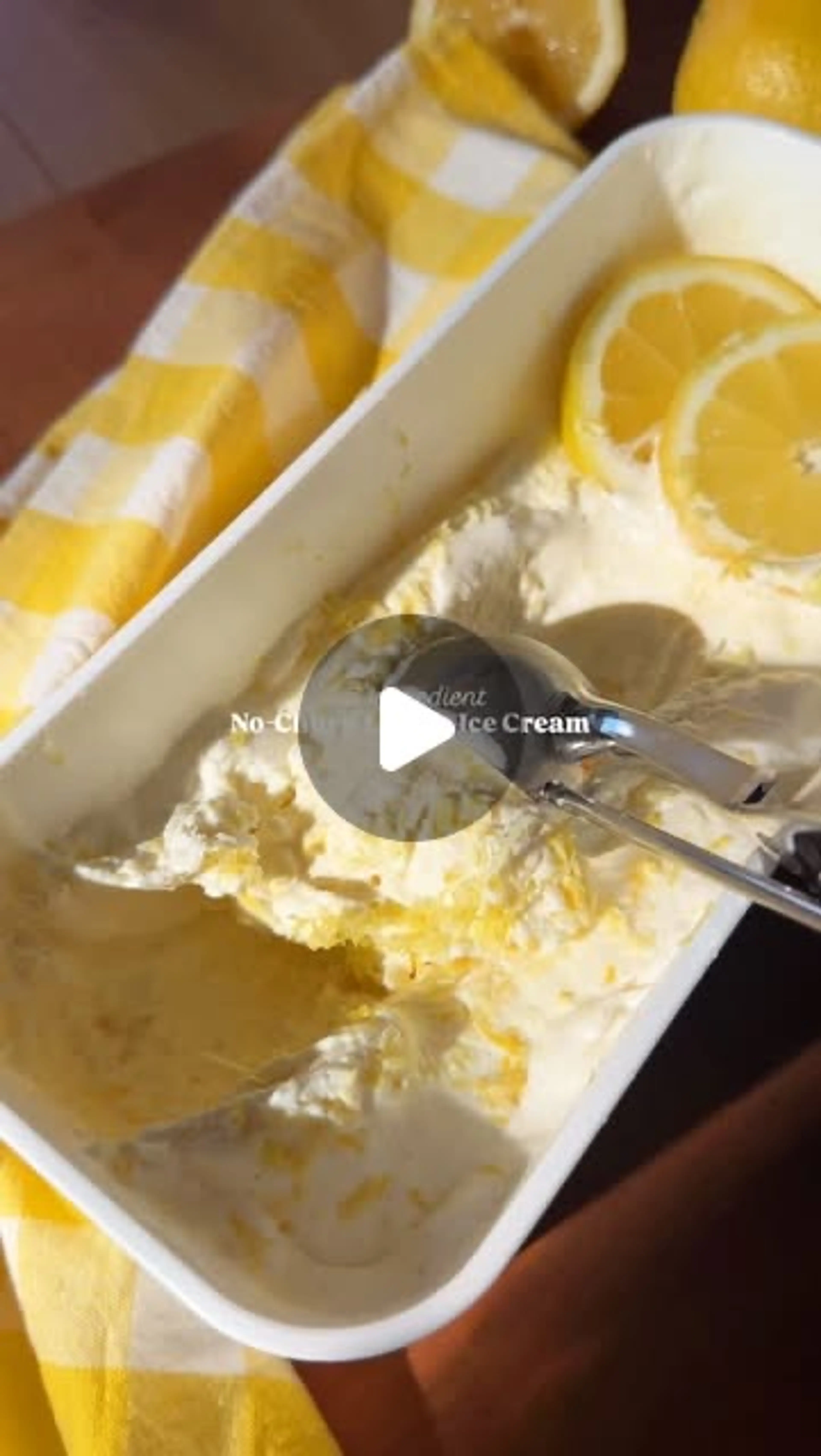 Homemade No-churn Lemon Ice Cream