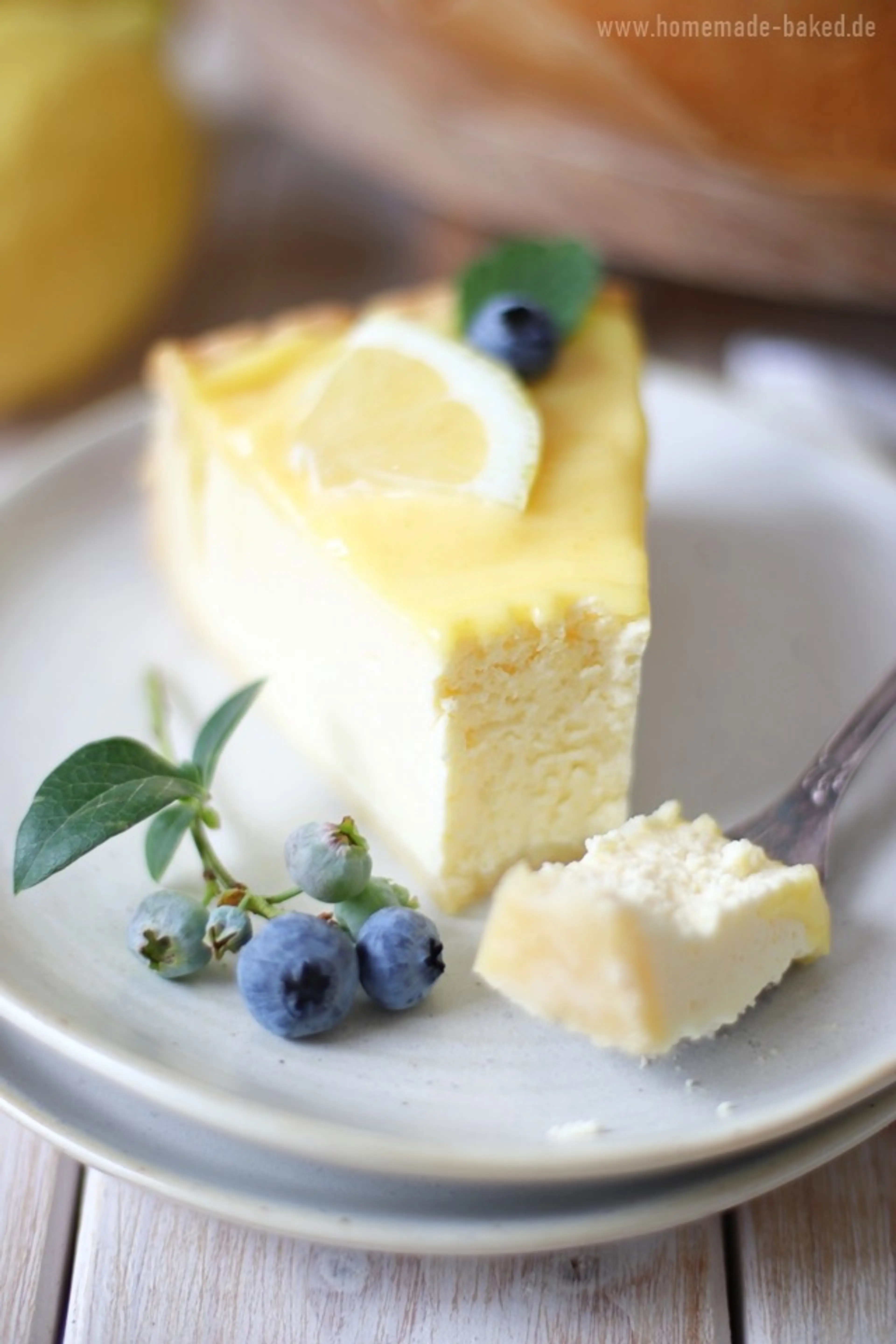 {Rezept} Lemon Curd Käsekuchen | Zitronen-Cheesecake mit Lem