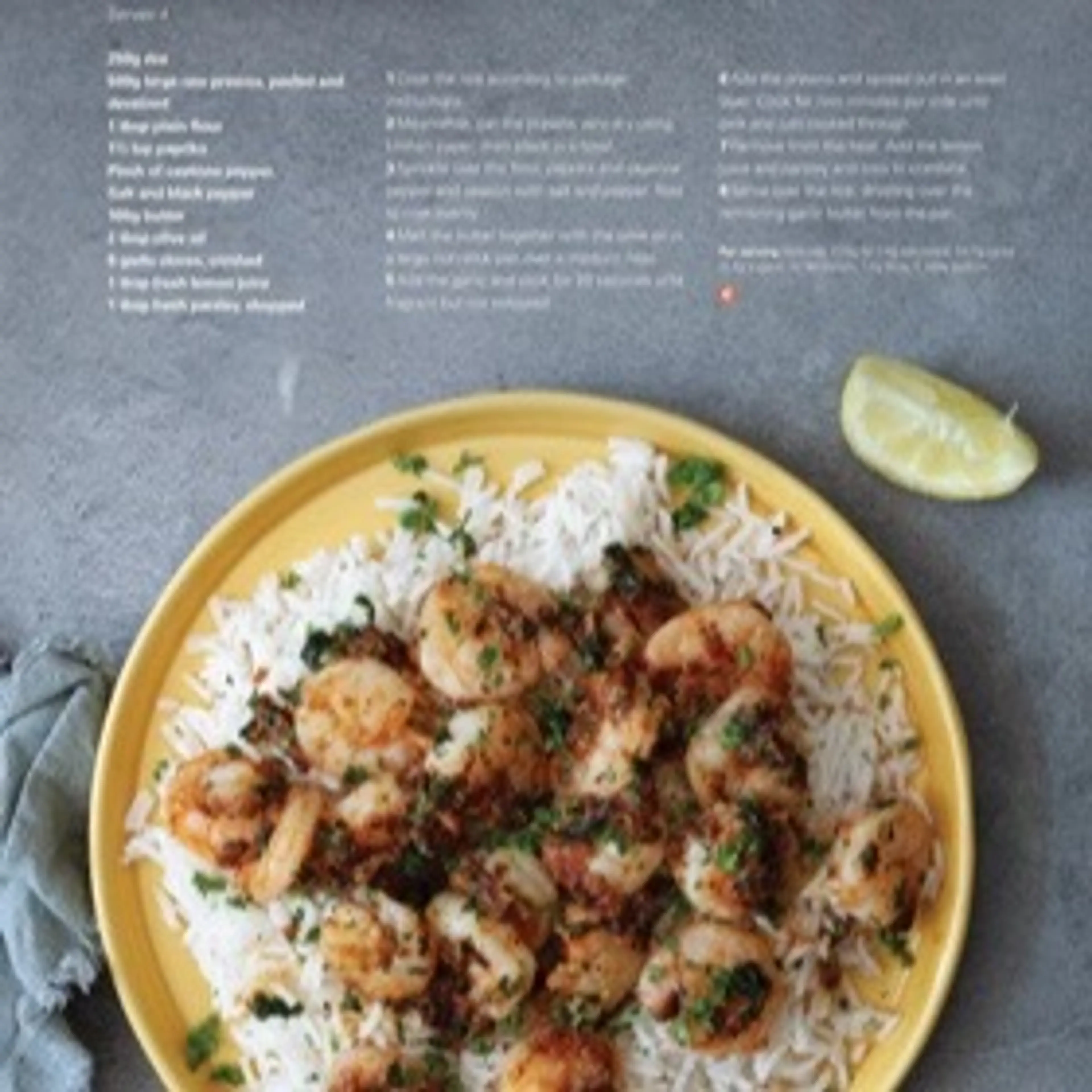 HAWAIIAN STYLE GARLIC PRAWNS WITH RICE