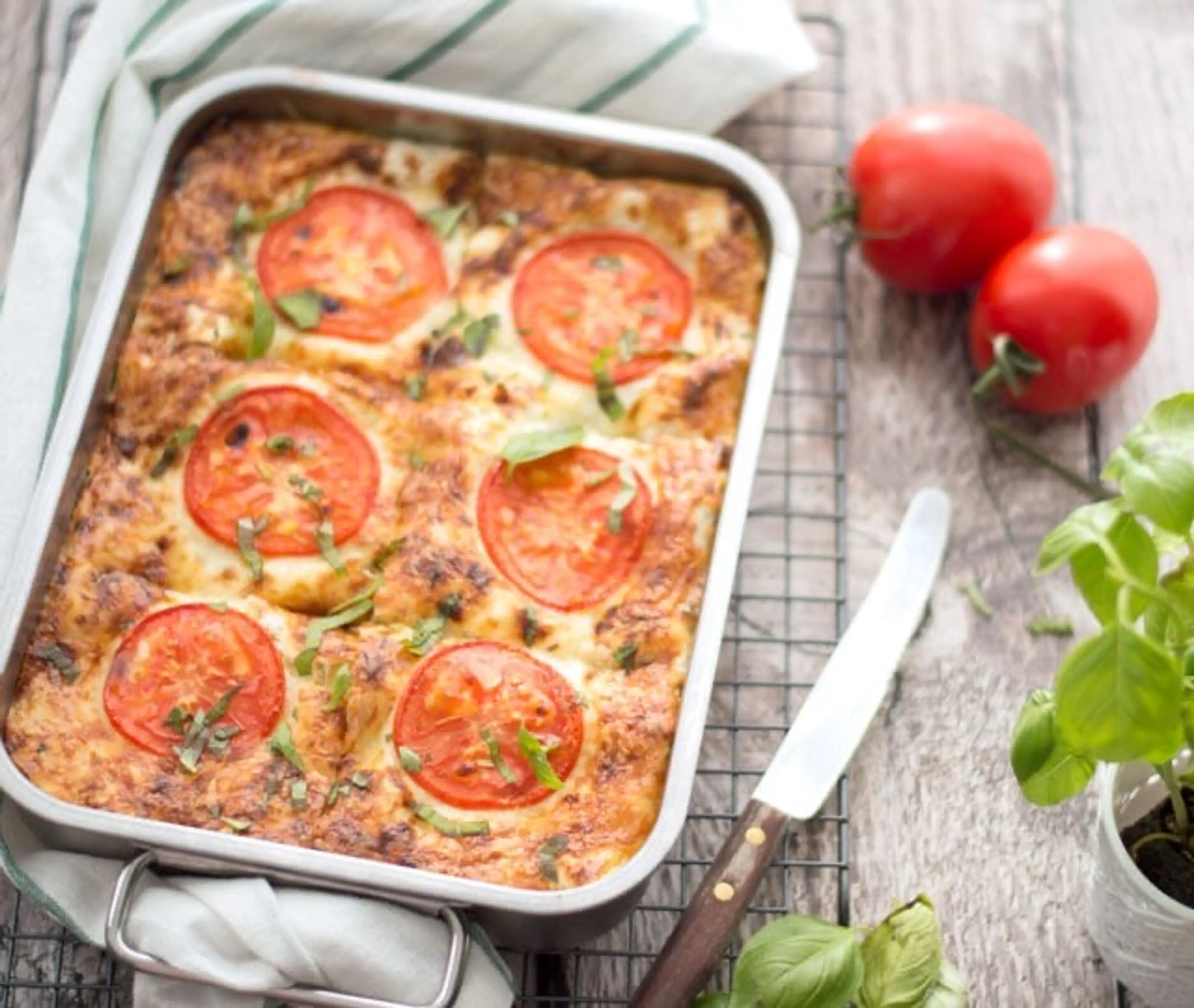 Lasagne met spinazie, ricotta en zalm