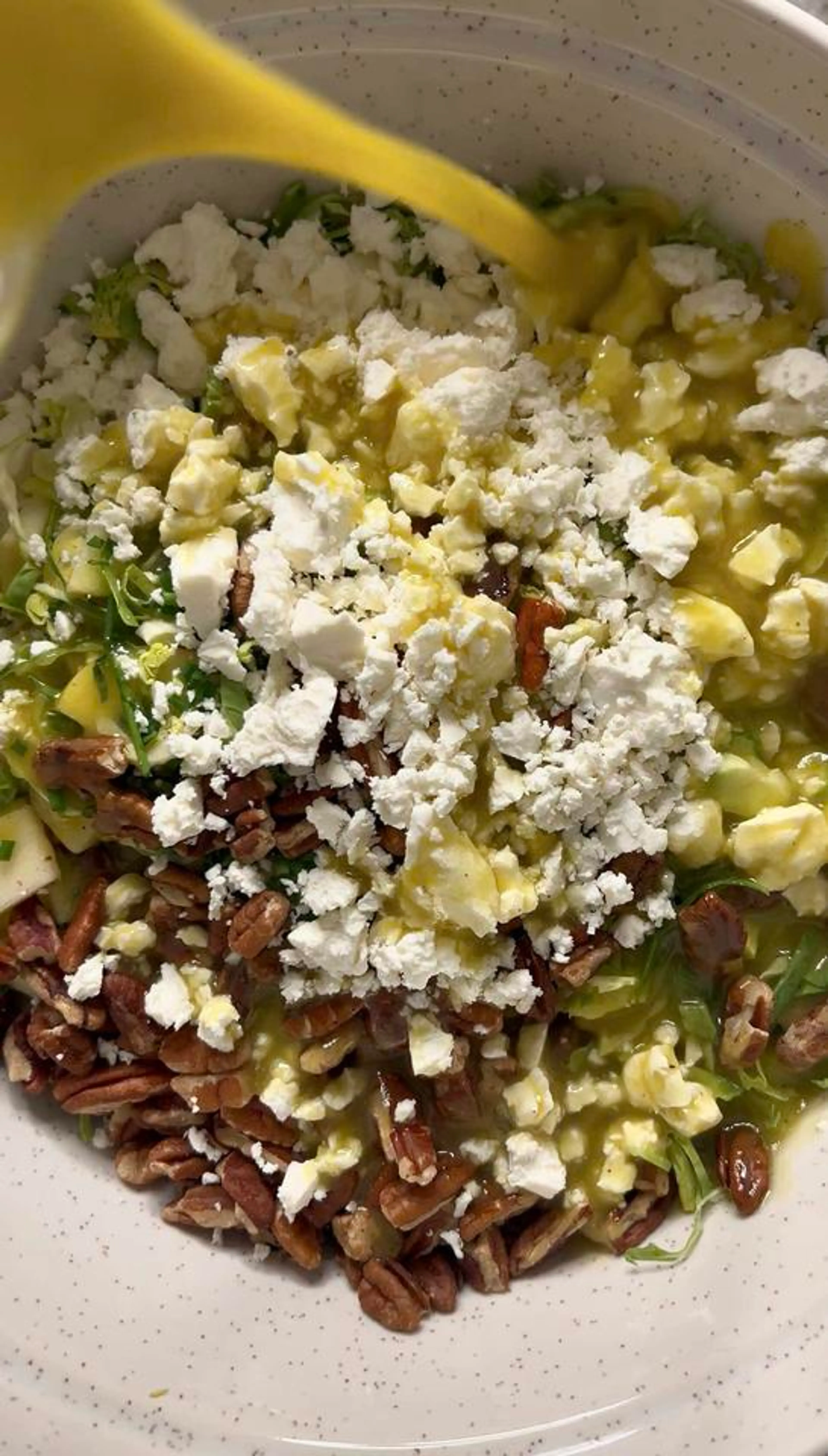 Hot Honey Mustard Brussel Sprout Salad