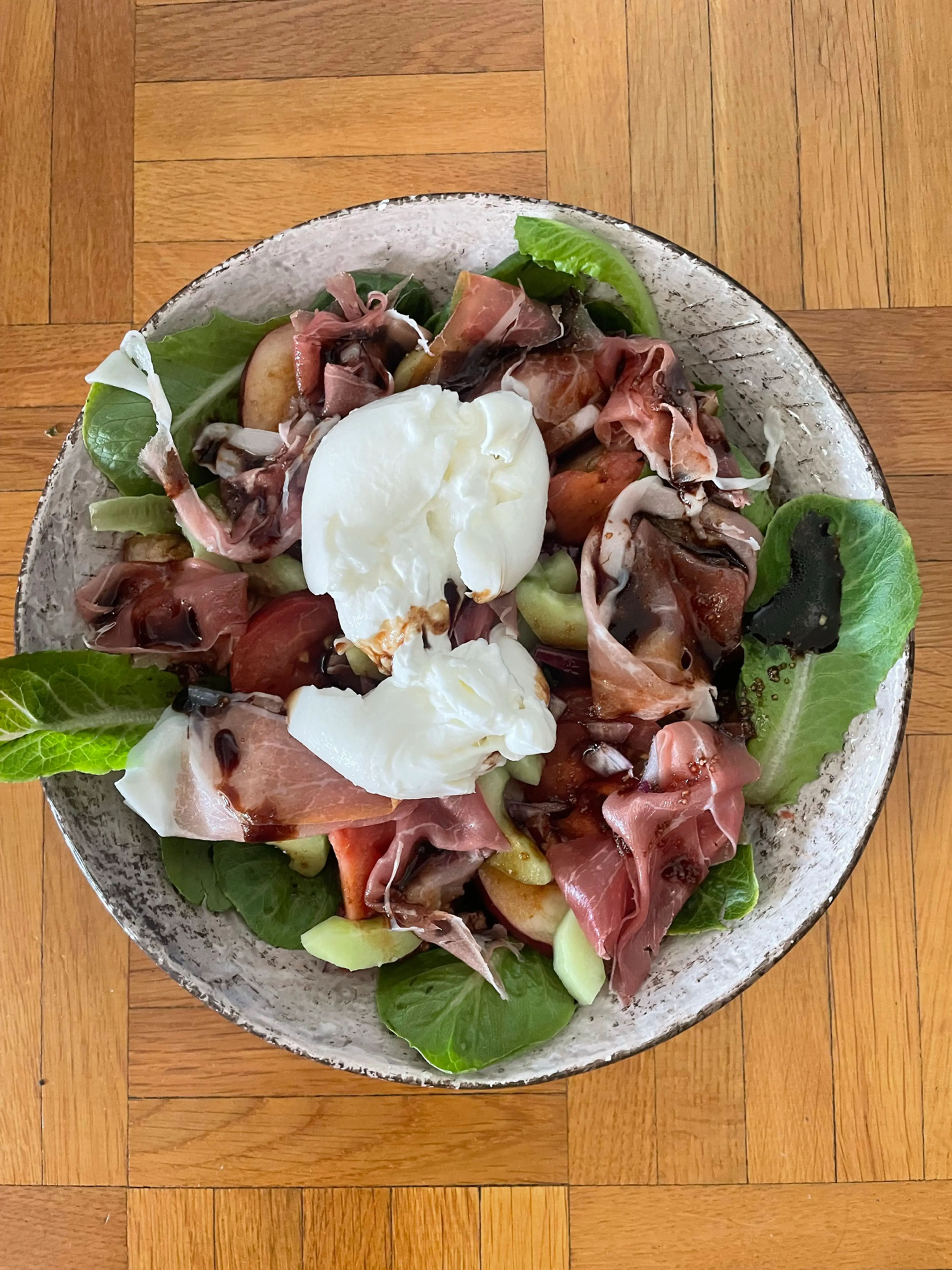 Balsamic-Basil Peach & Burrata Salad