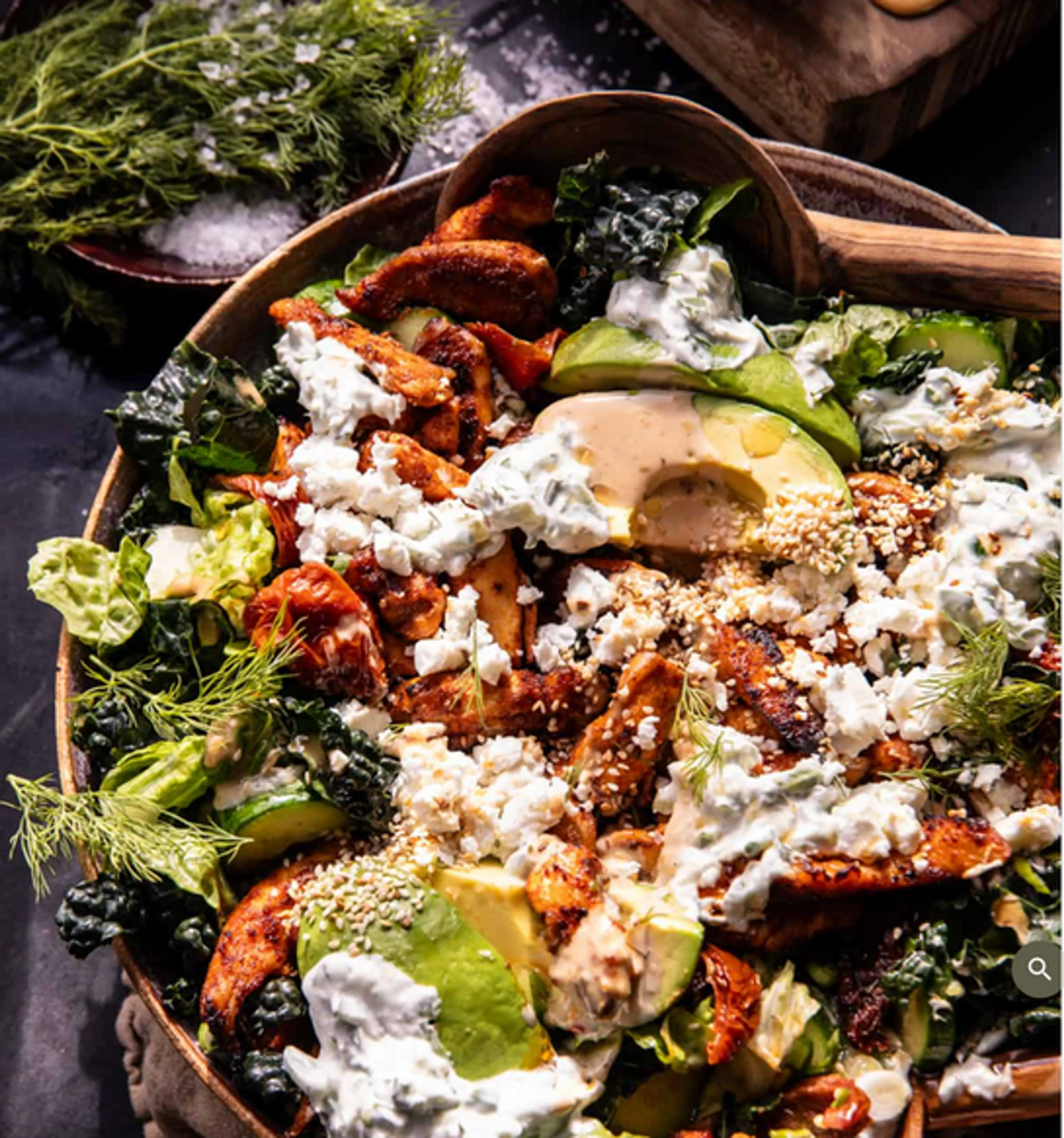 Chicken Tzatziki Avocado Salad