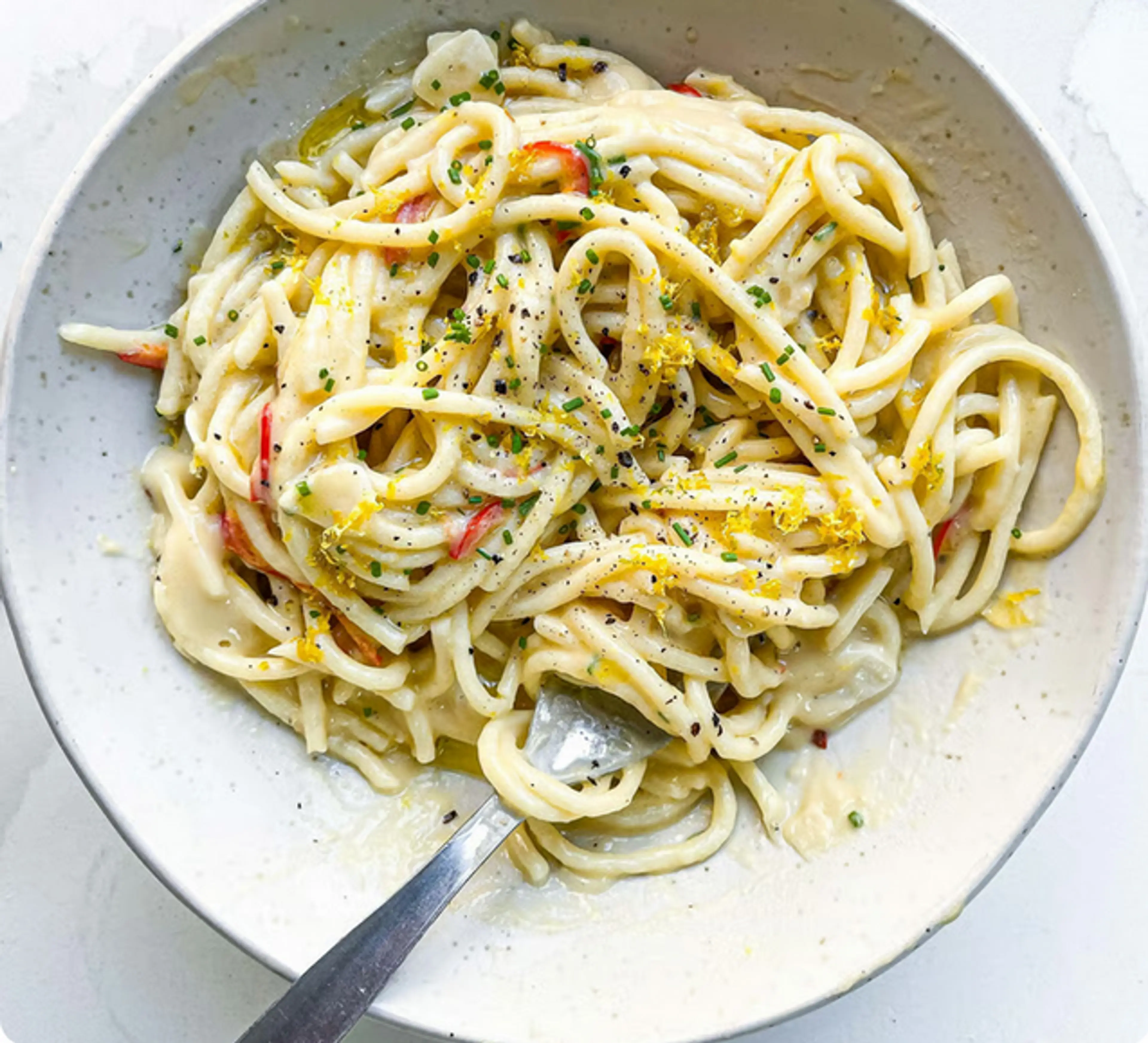 Creamy High Protein Chilli & Lemon Pasta - mob