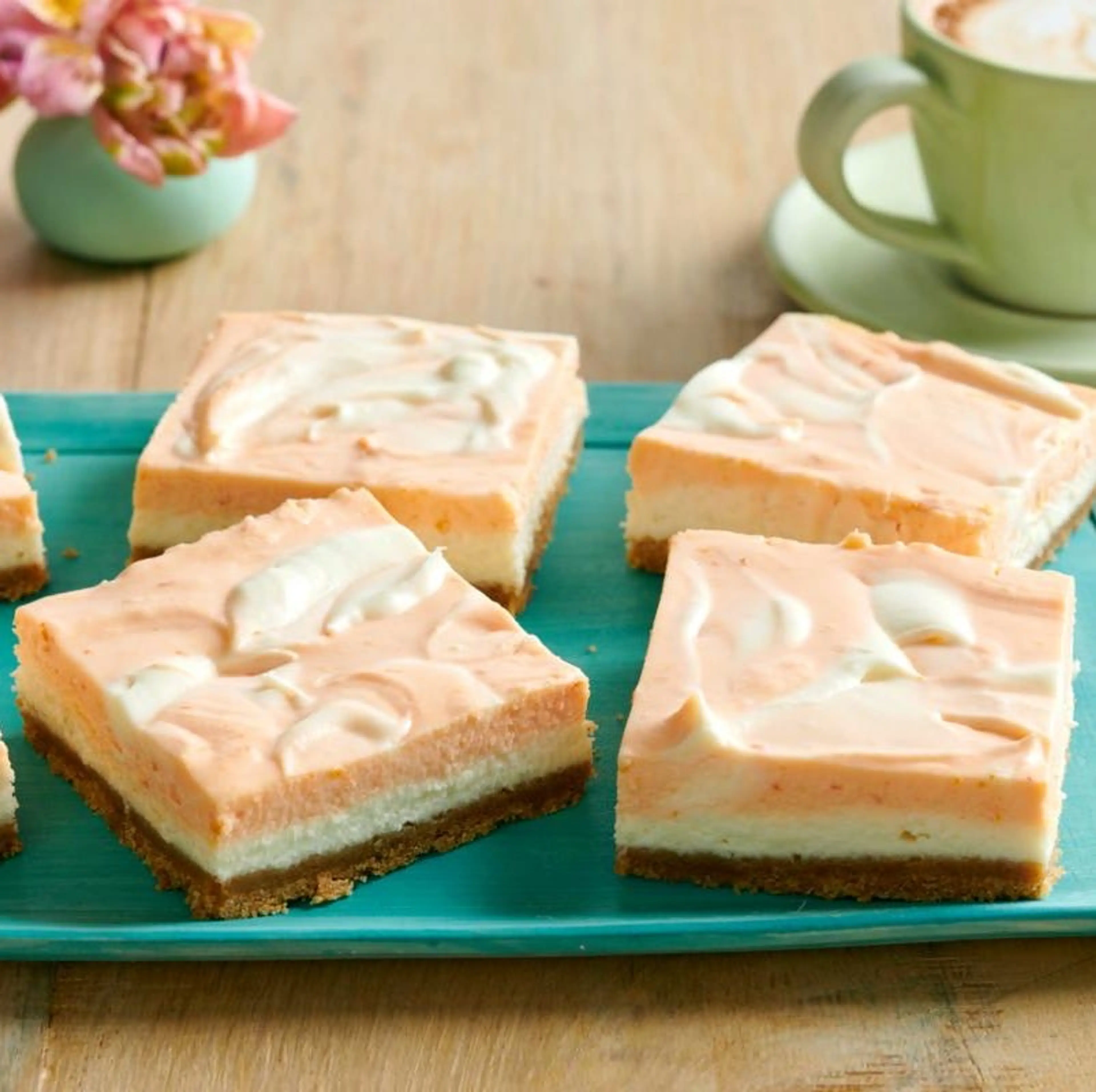 No-Bake Orange-Vanilla Cheesecake Bars