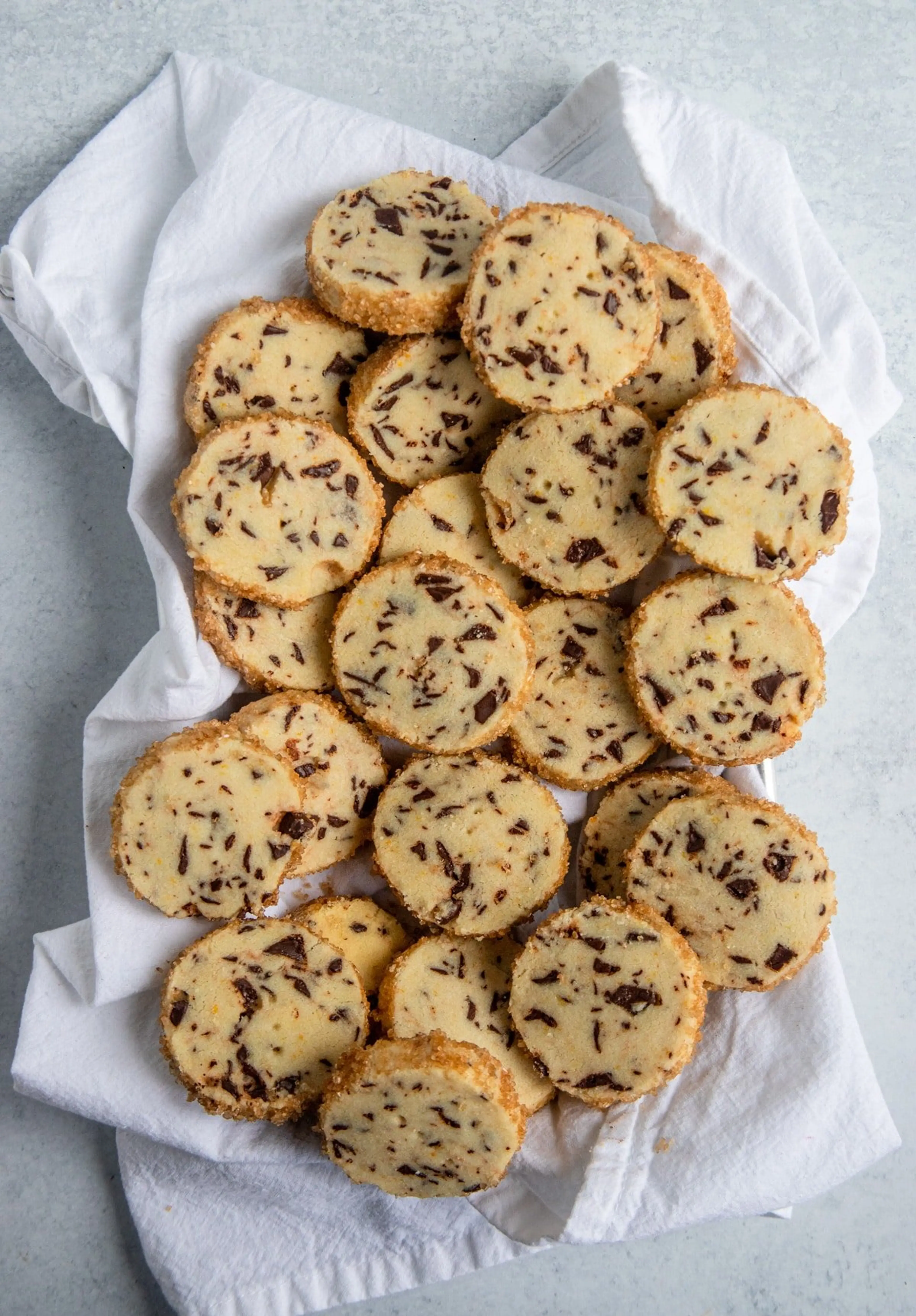 Orange Chocolate Shortbread Cookies