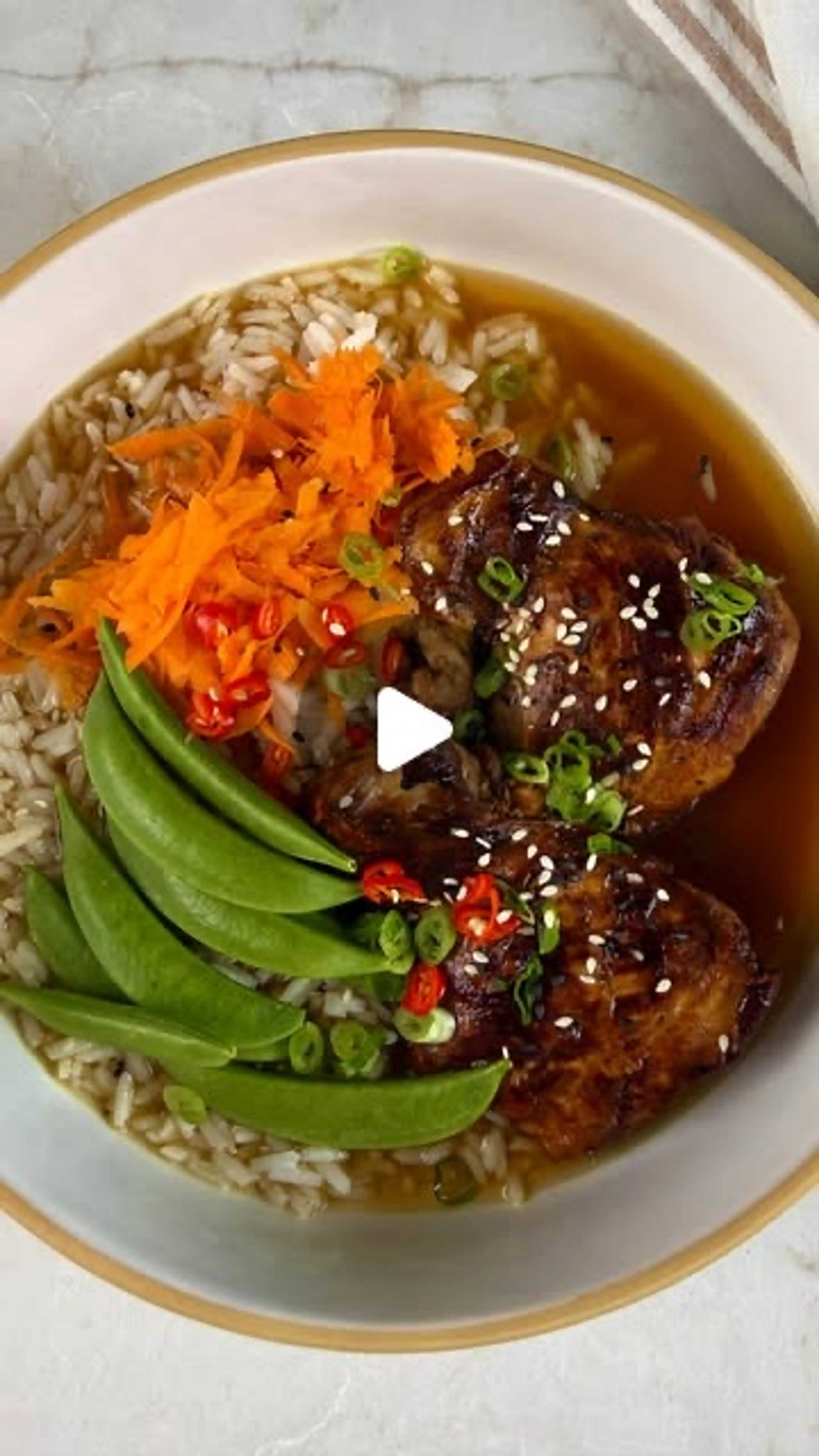Budget Meals: Brothy Honey Miso Chicken & Rice