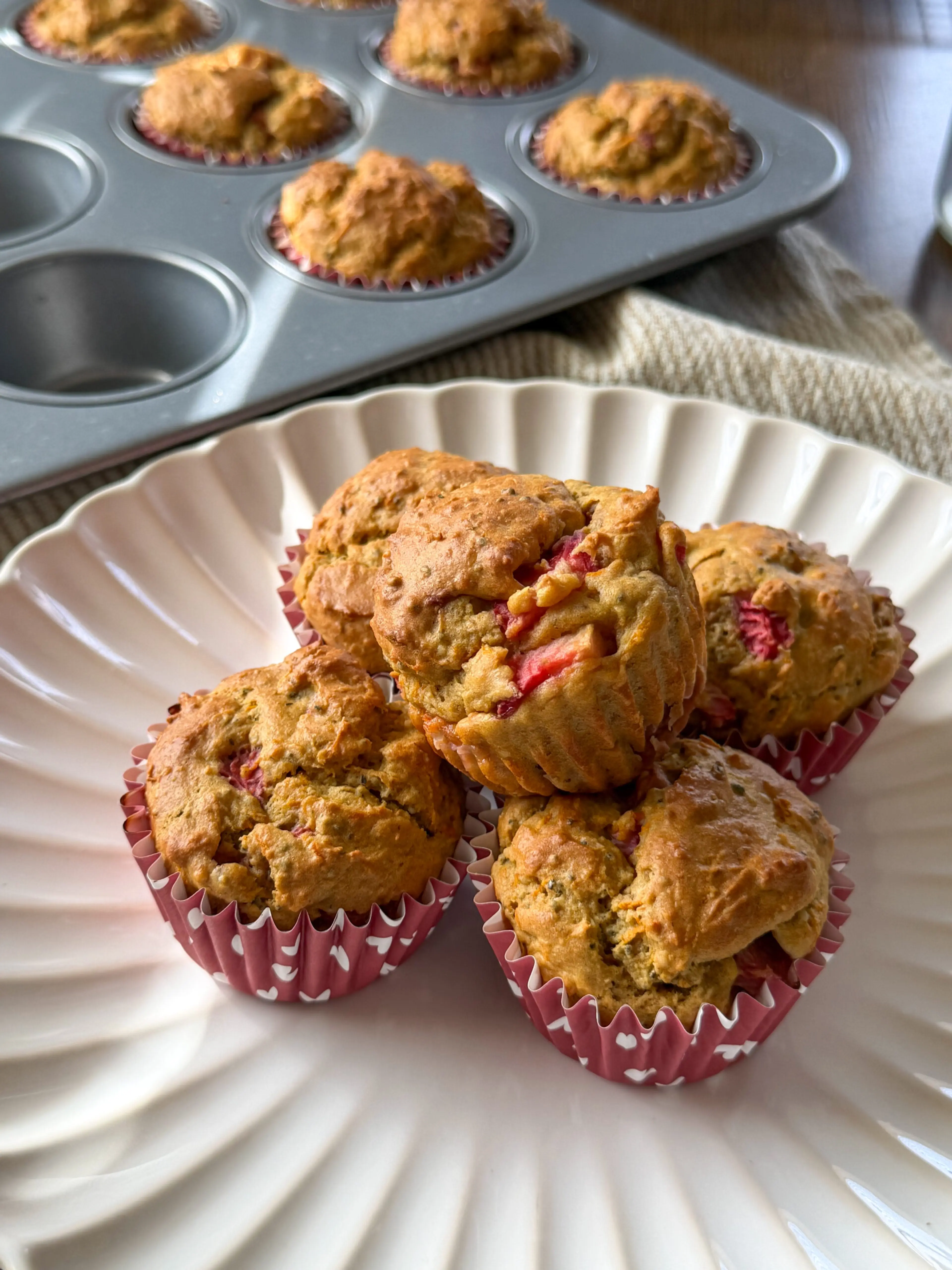 Easy Strawberry Carrot Muffins