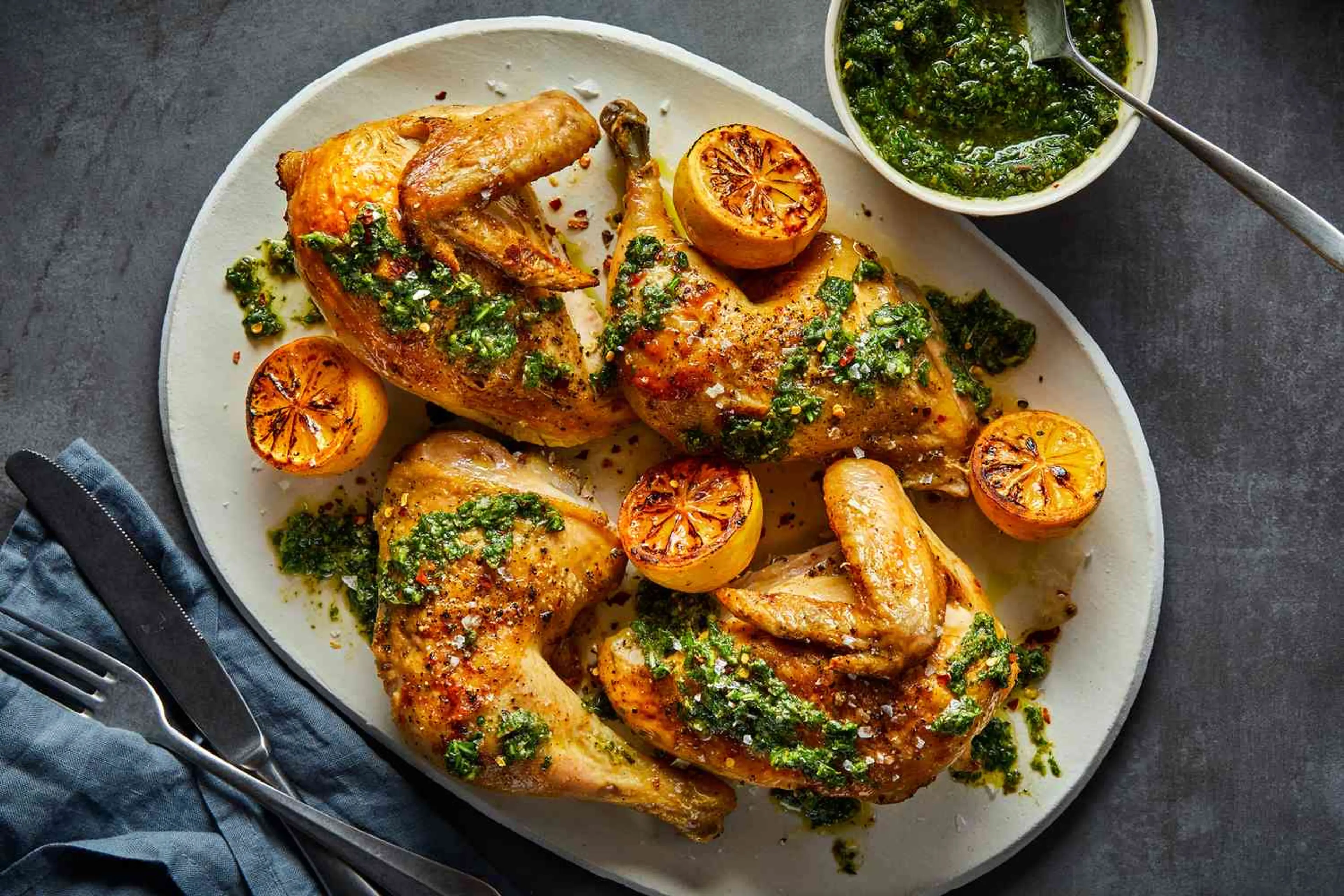 Chicken al Forno with Salsa Verde