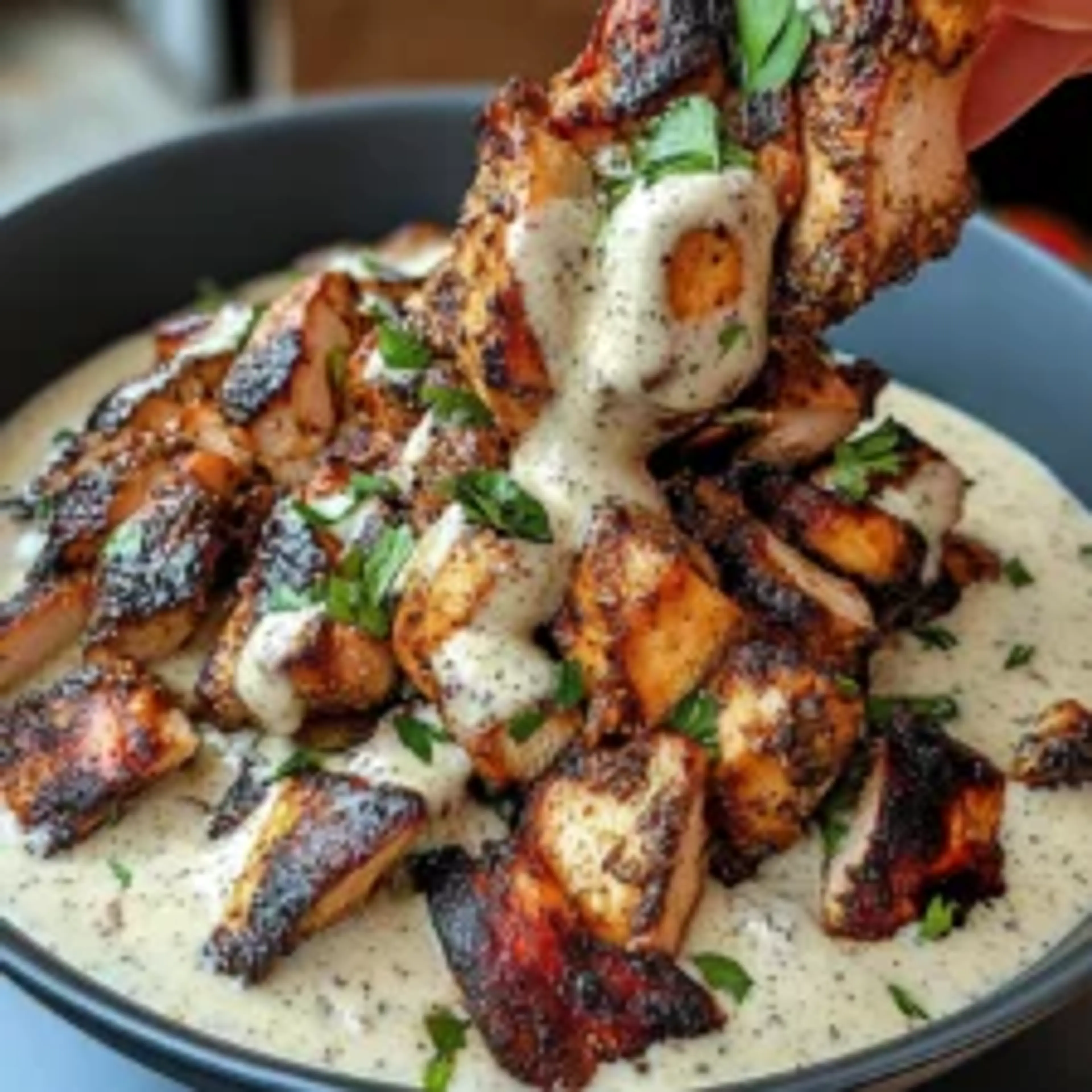Chicken Shawarma with Creamy Garlic Sauce
