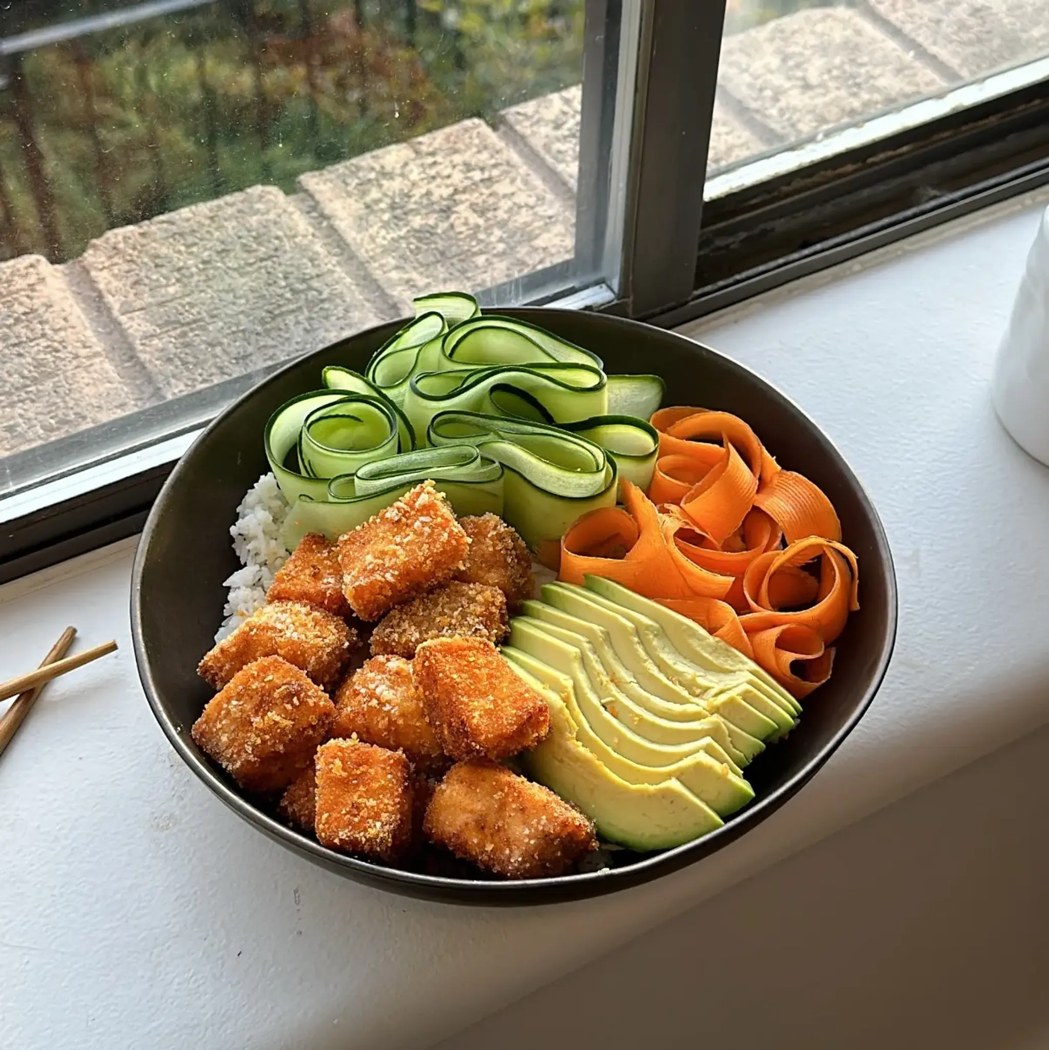 Crispy Salmon Rice Bowl