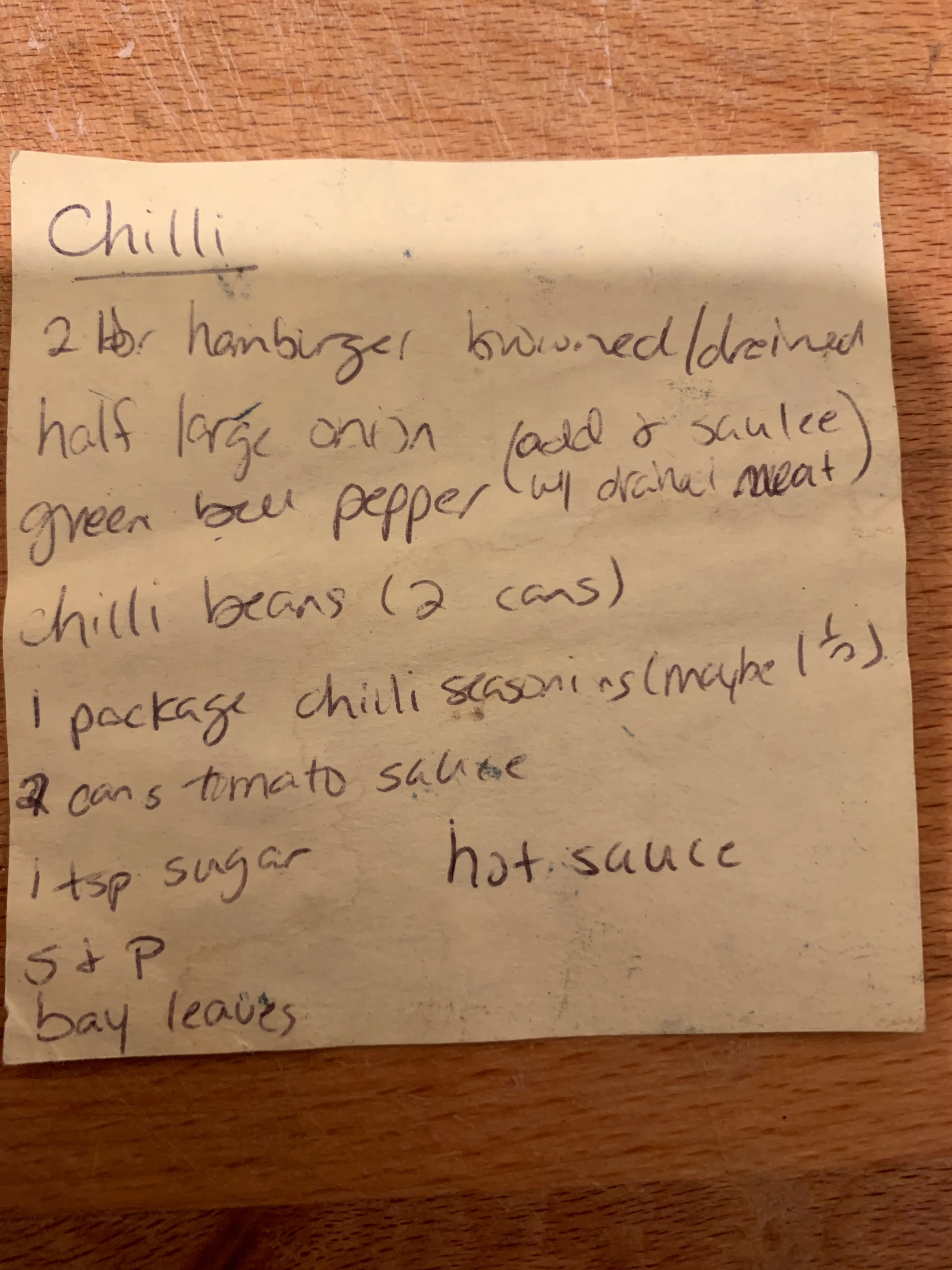 Mom’s Chili