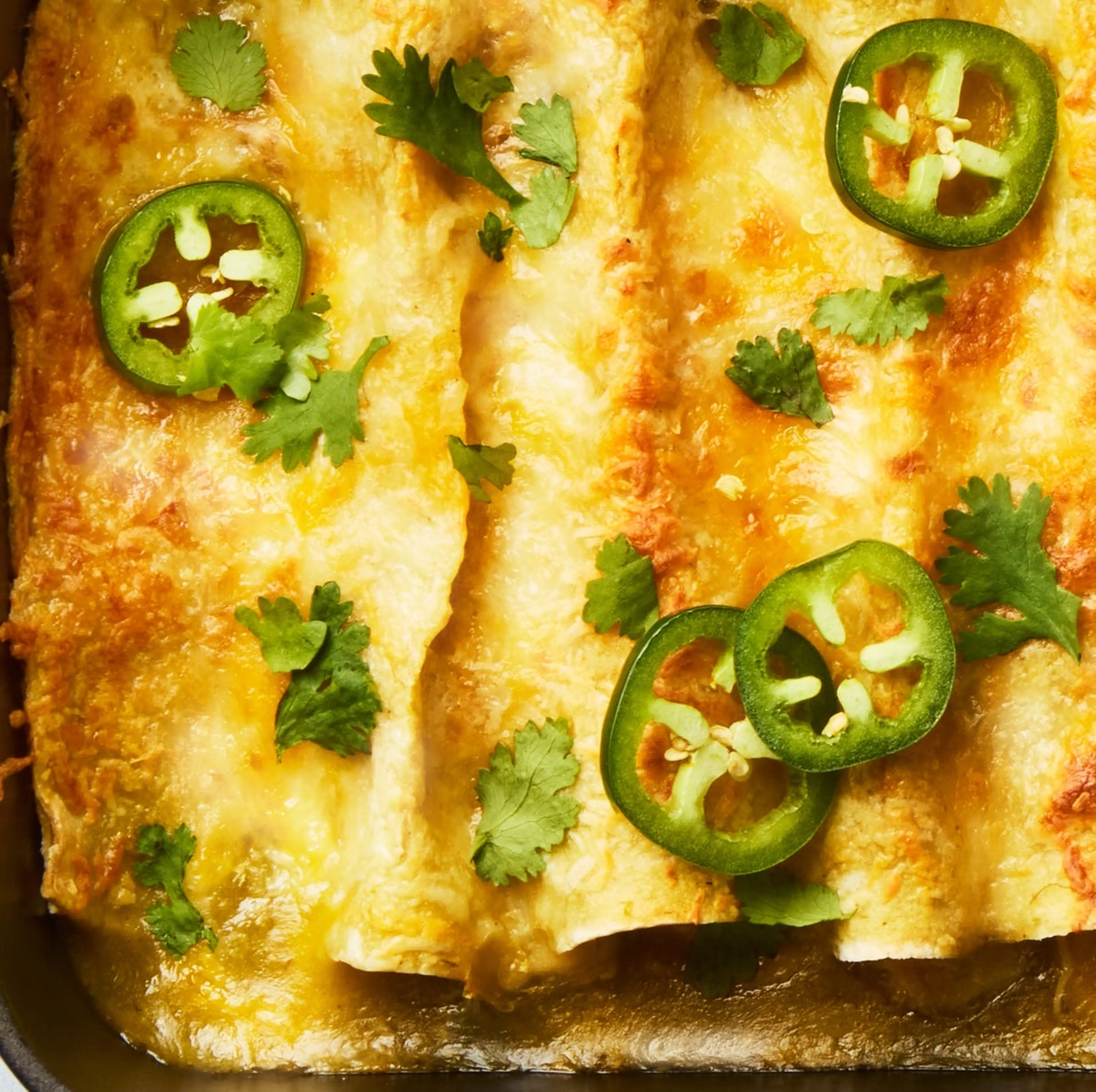 Green Chili White Bean Enchiladas