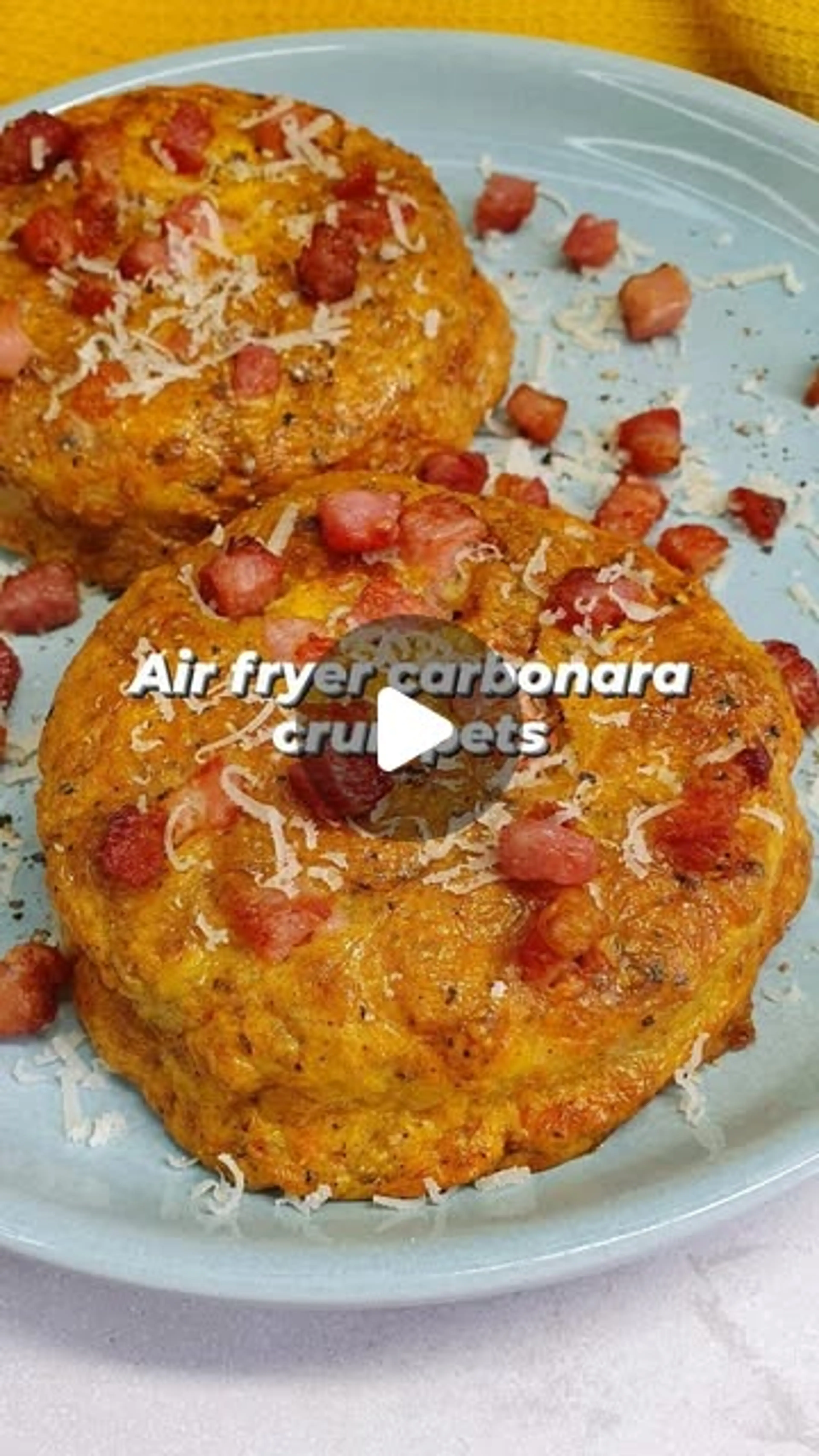 Air Fryer Carbonara Crumpets