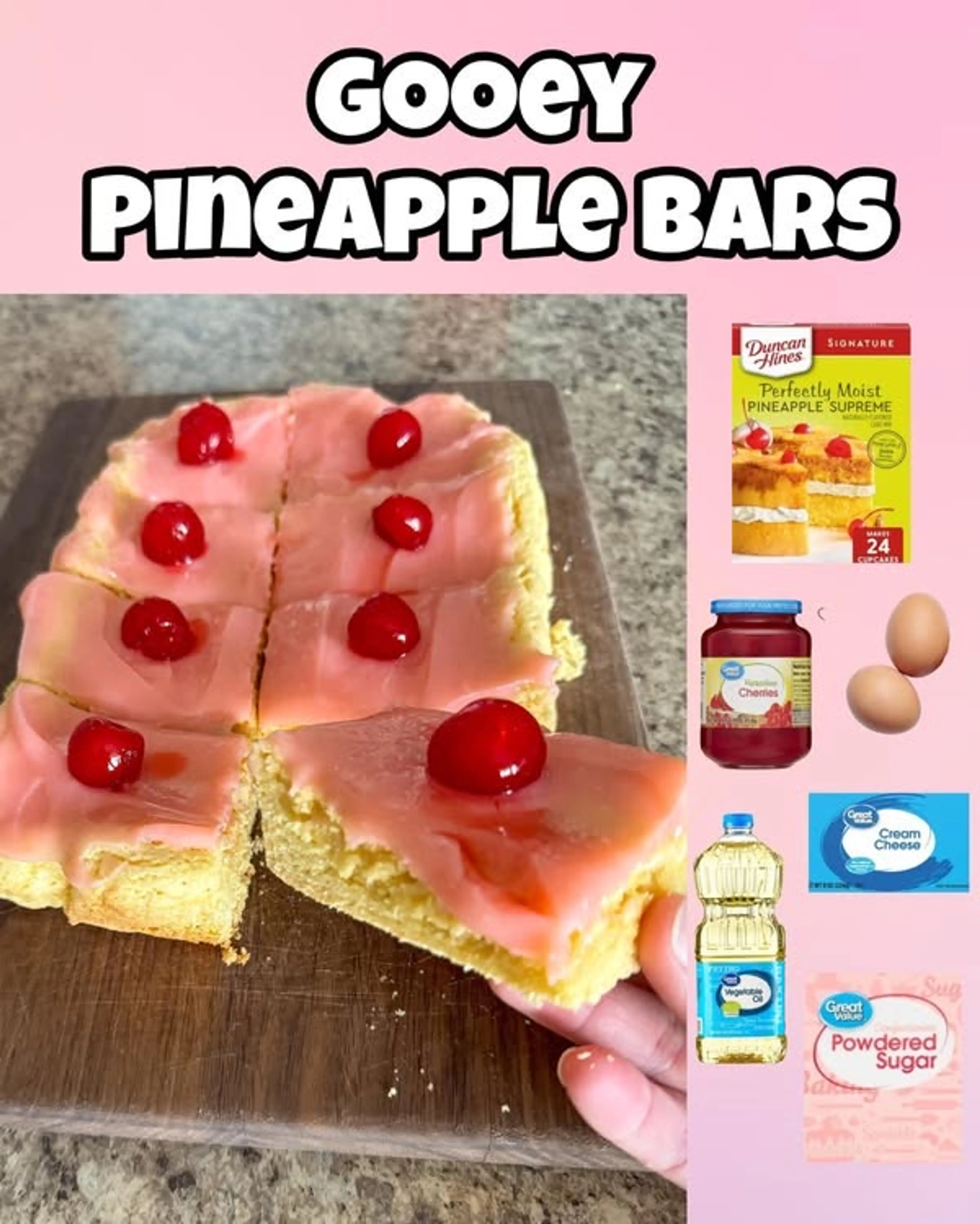 Gooey Pineapple Bars