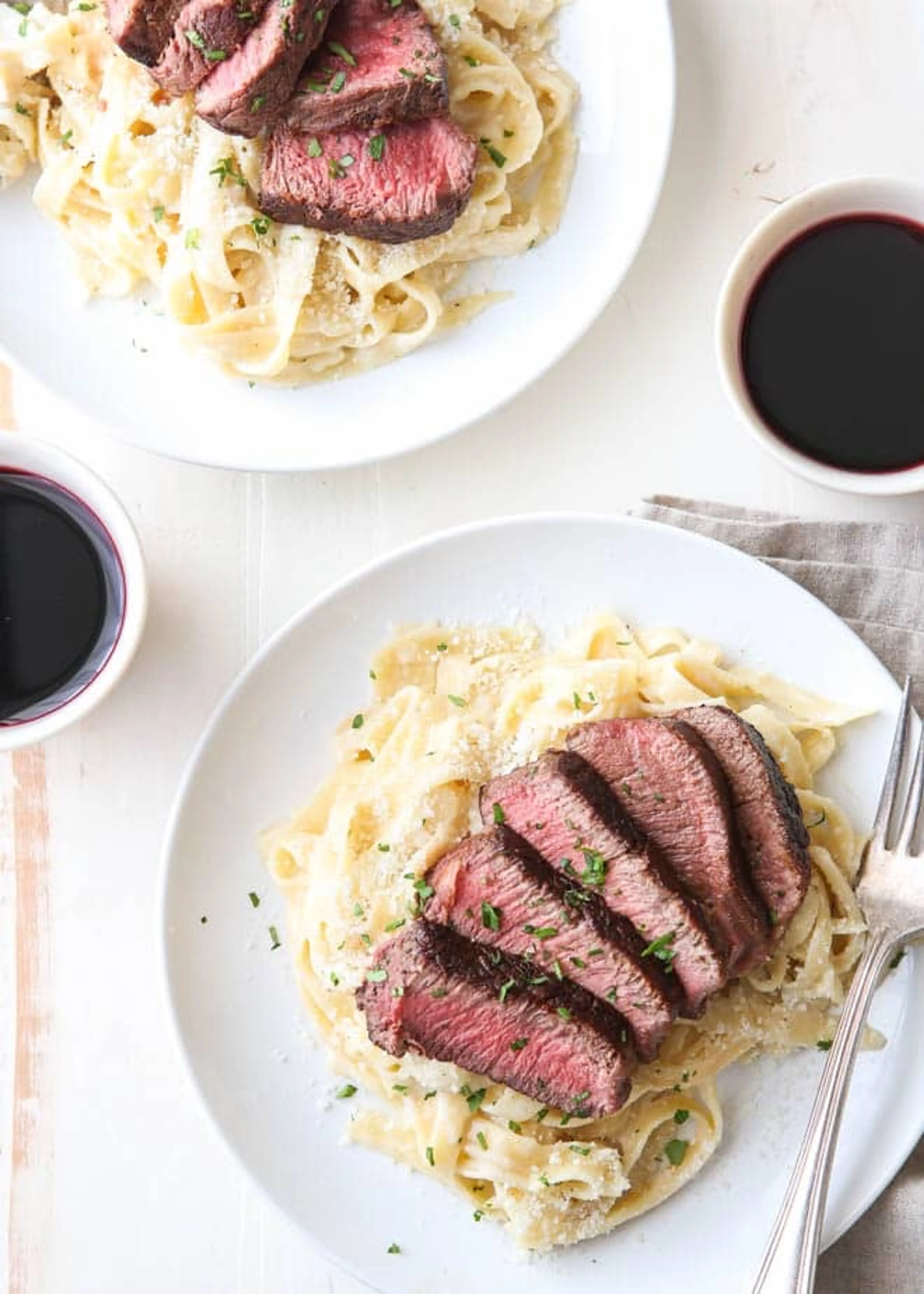 Steak Fettuccine Alfredo