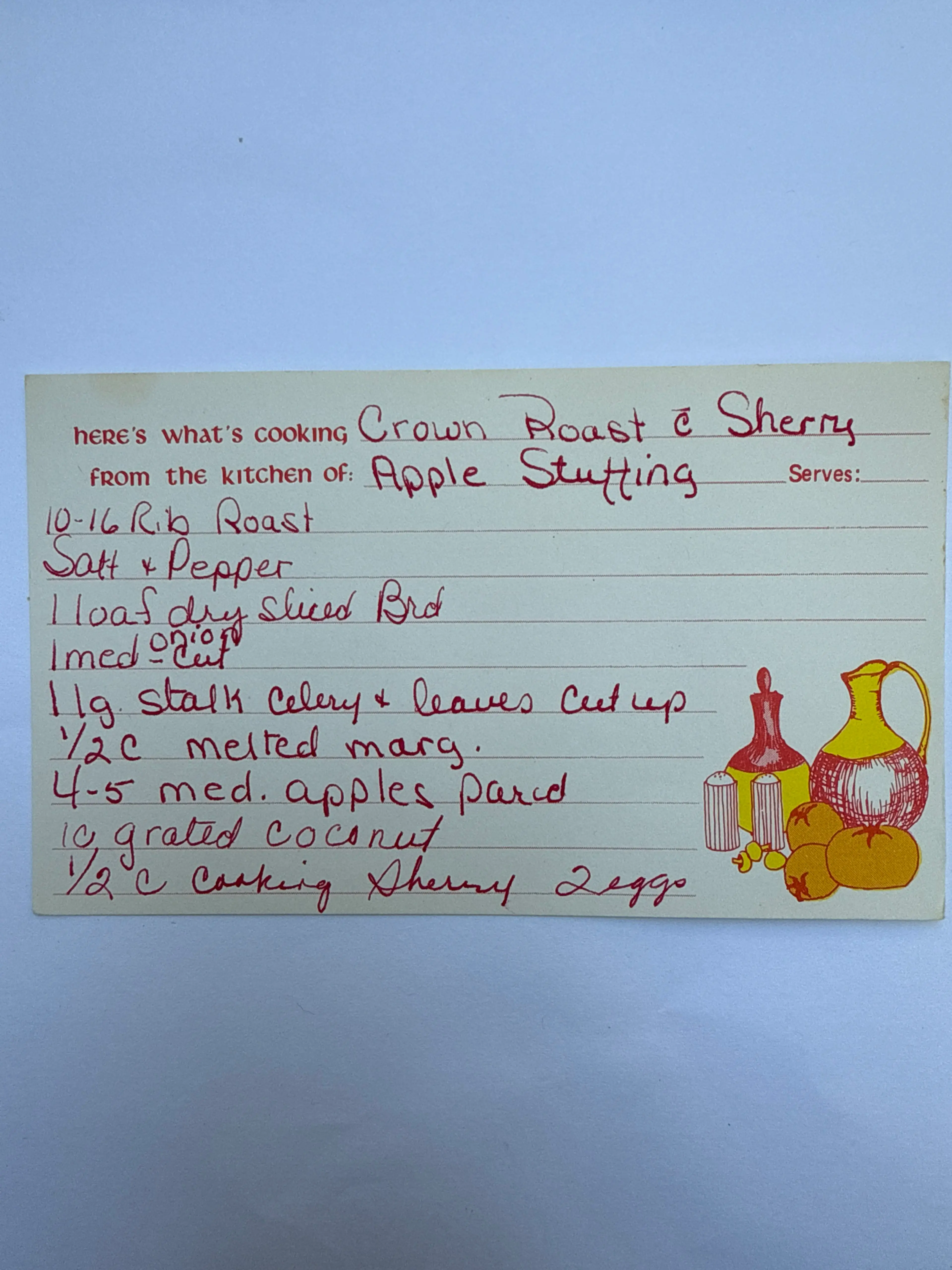 Crown Roast With Sherry Apple Stuffing
