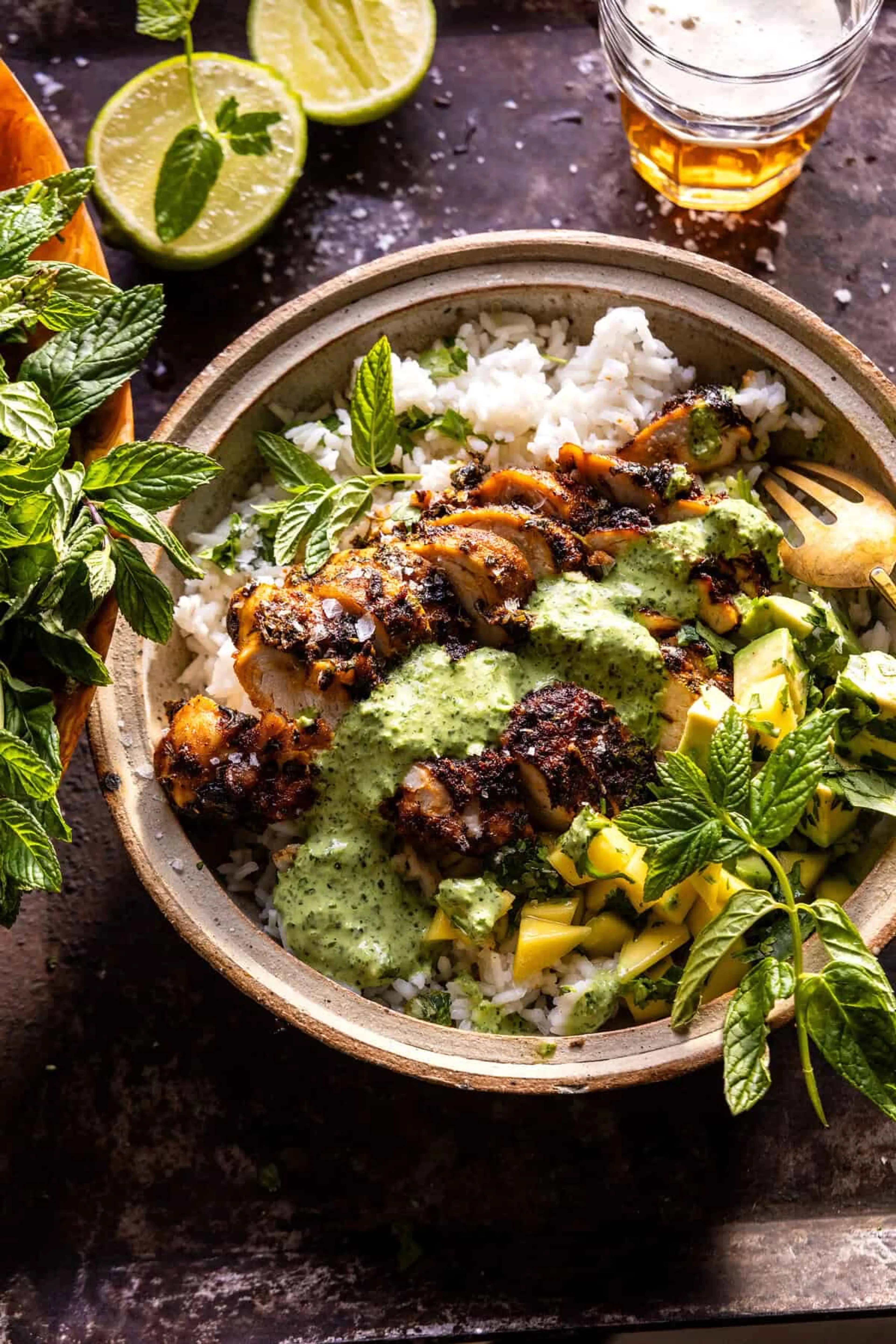 Peruvian Chicken with Creamy Green Sauce
