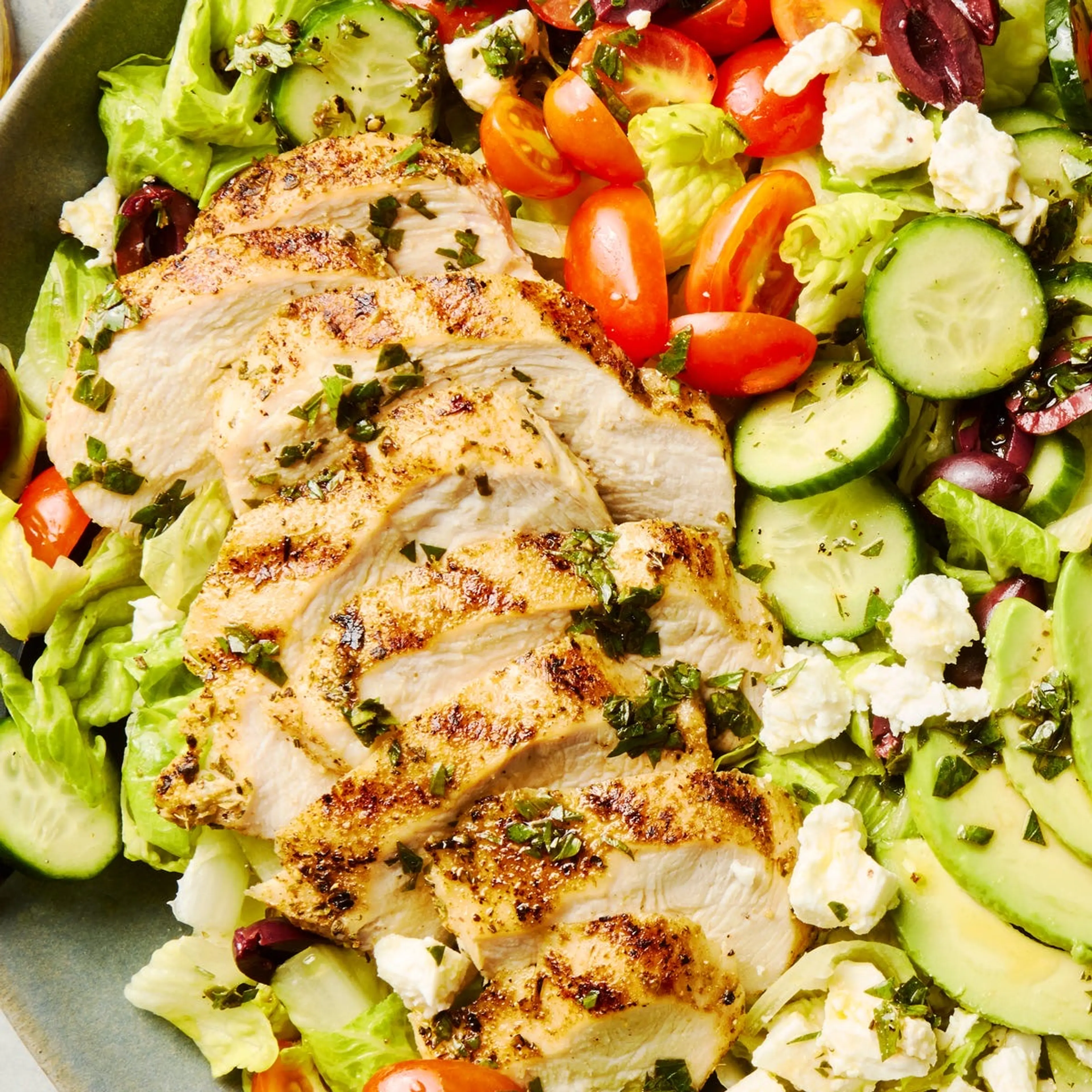Mediterranean Grilled Chicken Salad
