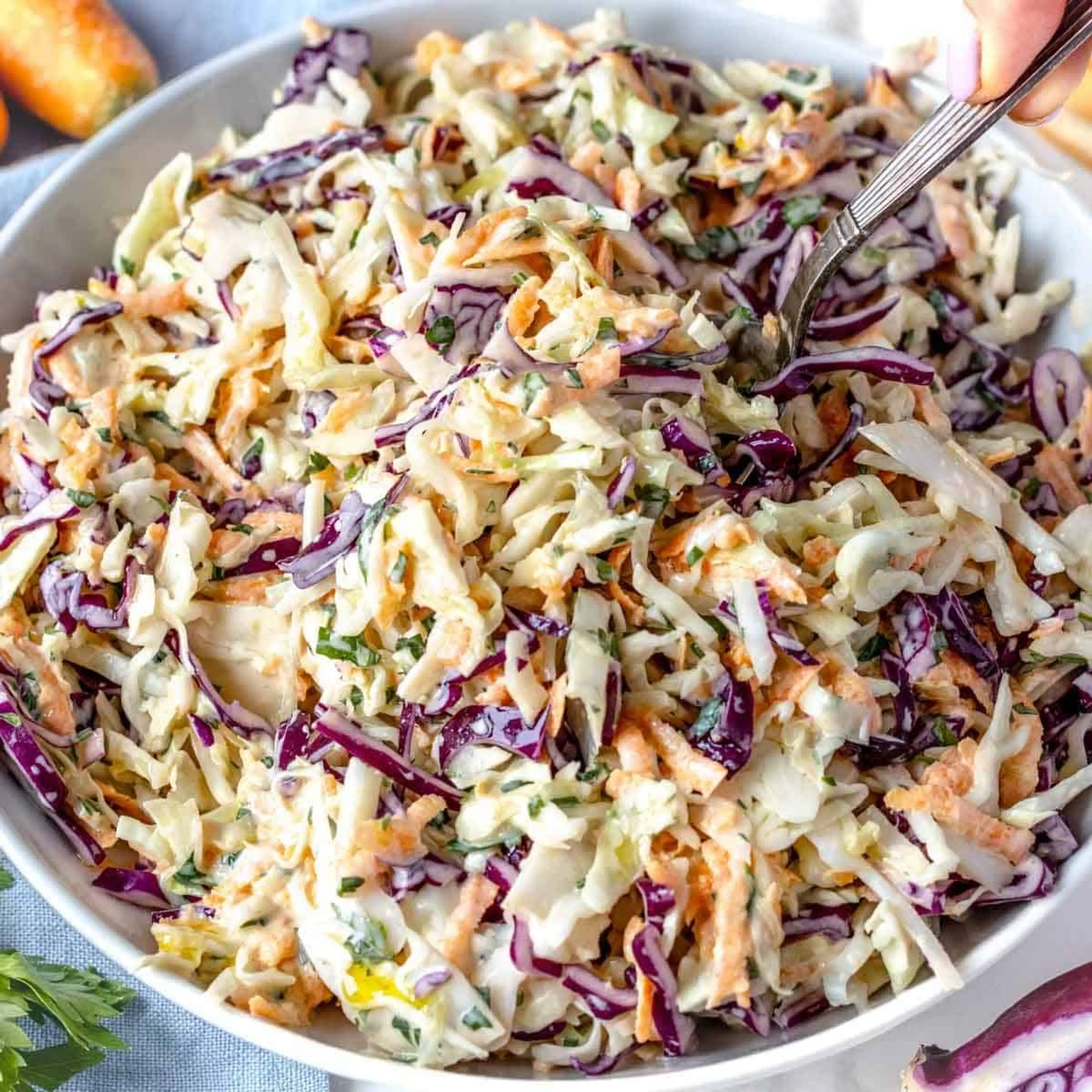 Healthy Coleslaw with Greek Yogurt