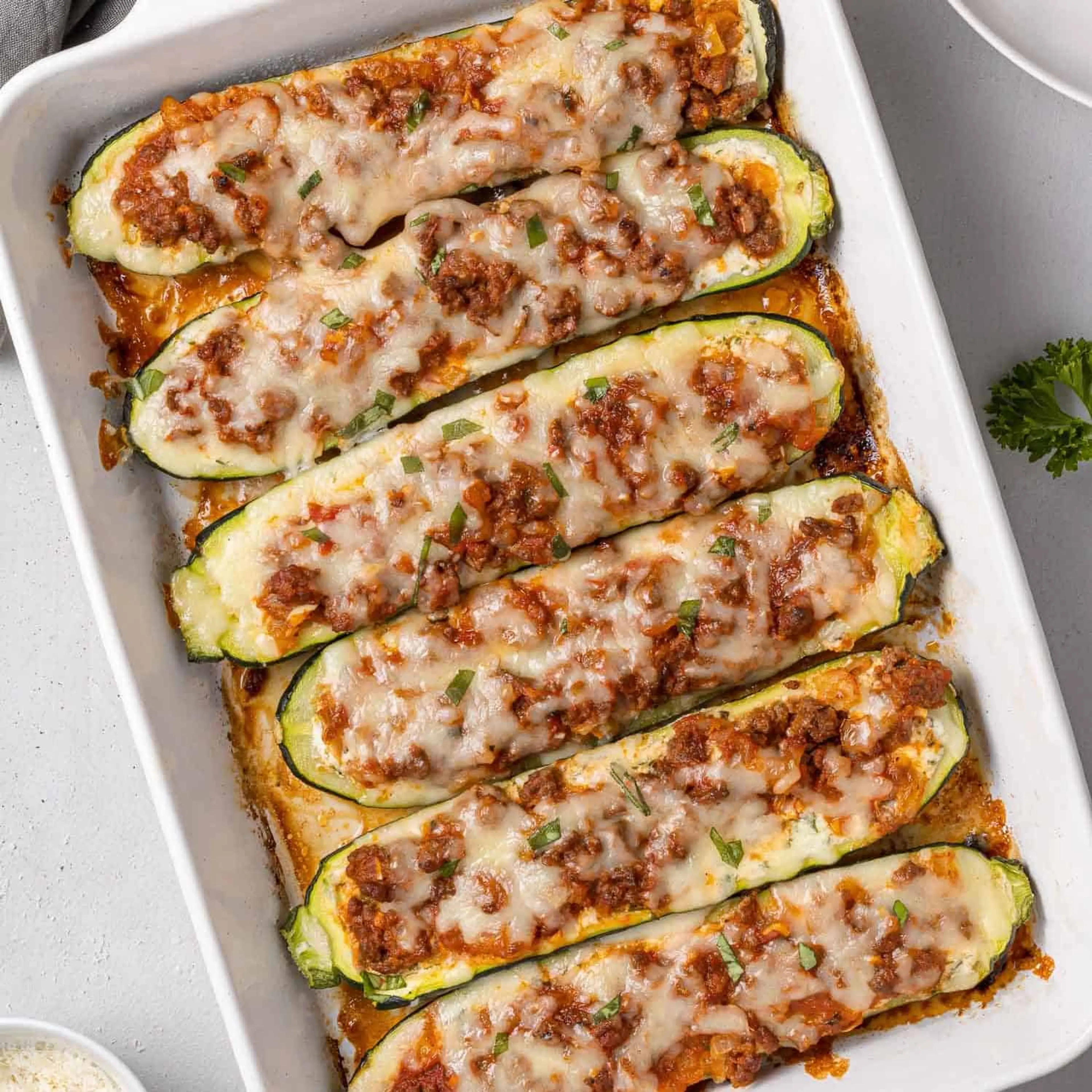 Lasagna Zucchini Boats