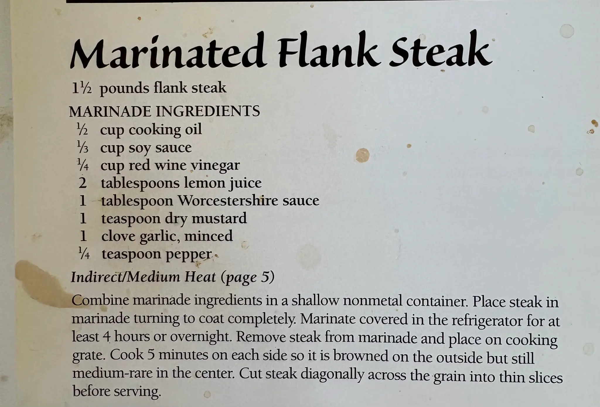 Marinated Flank Steak
