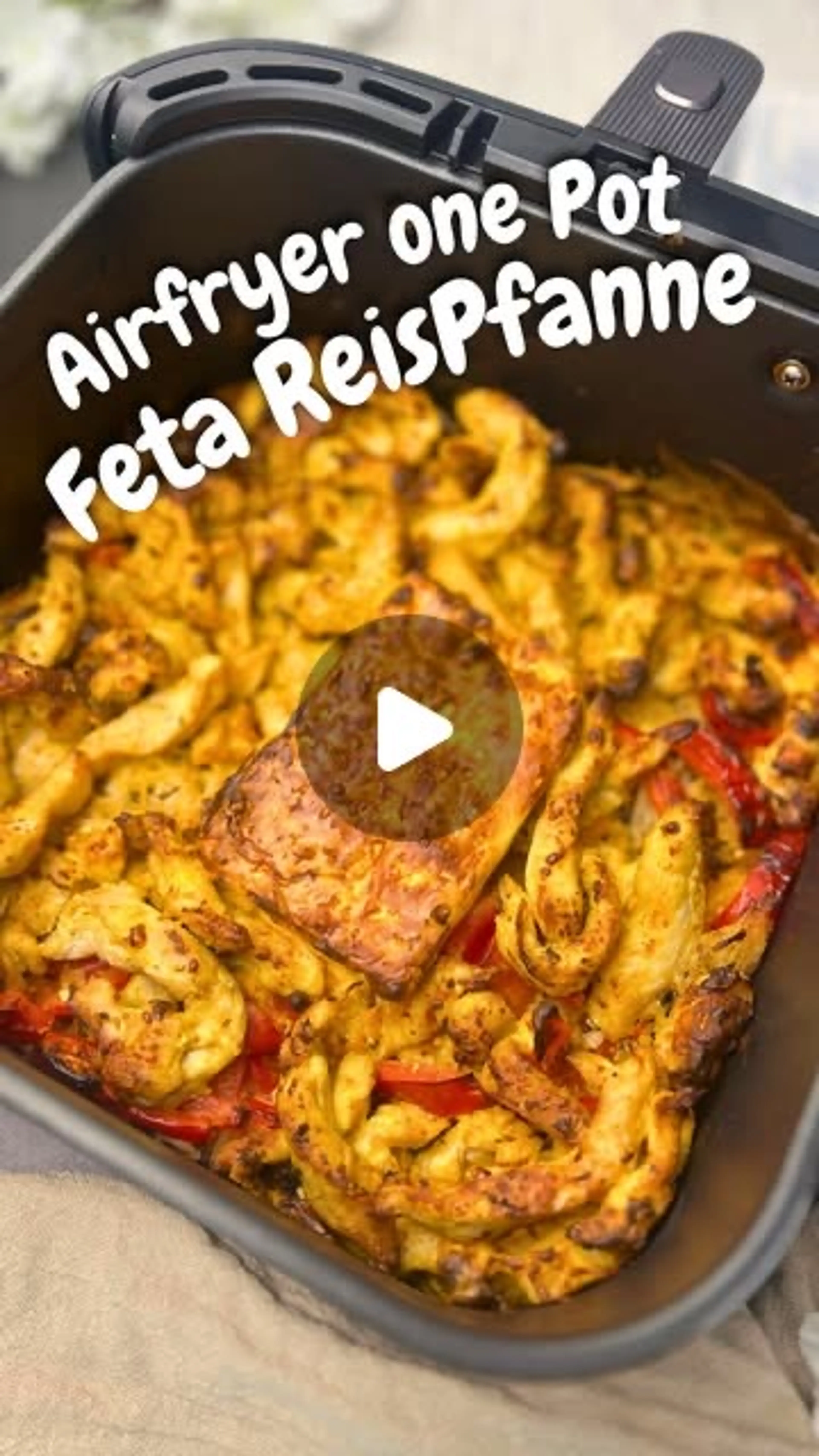 Airfryer One Pot Feta Reis Pfanne